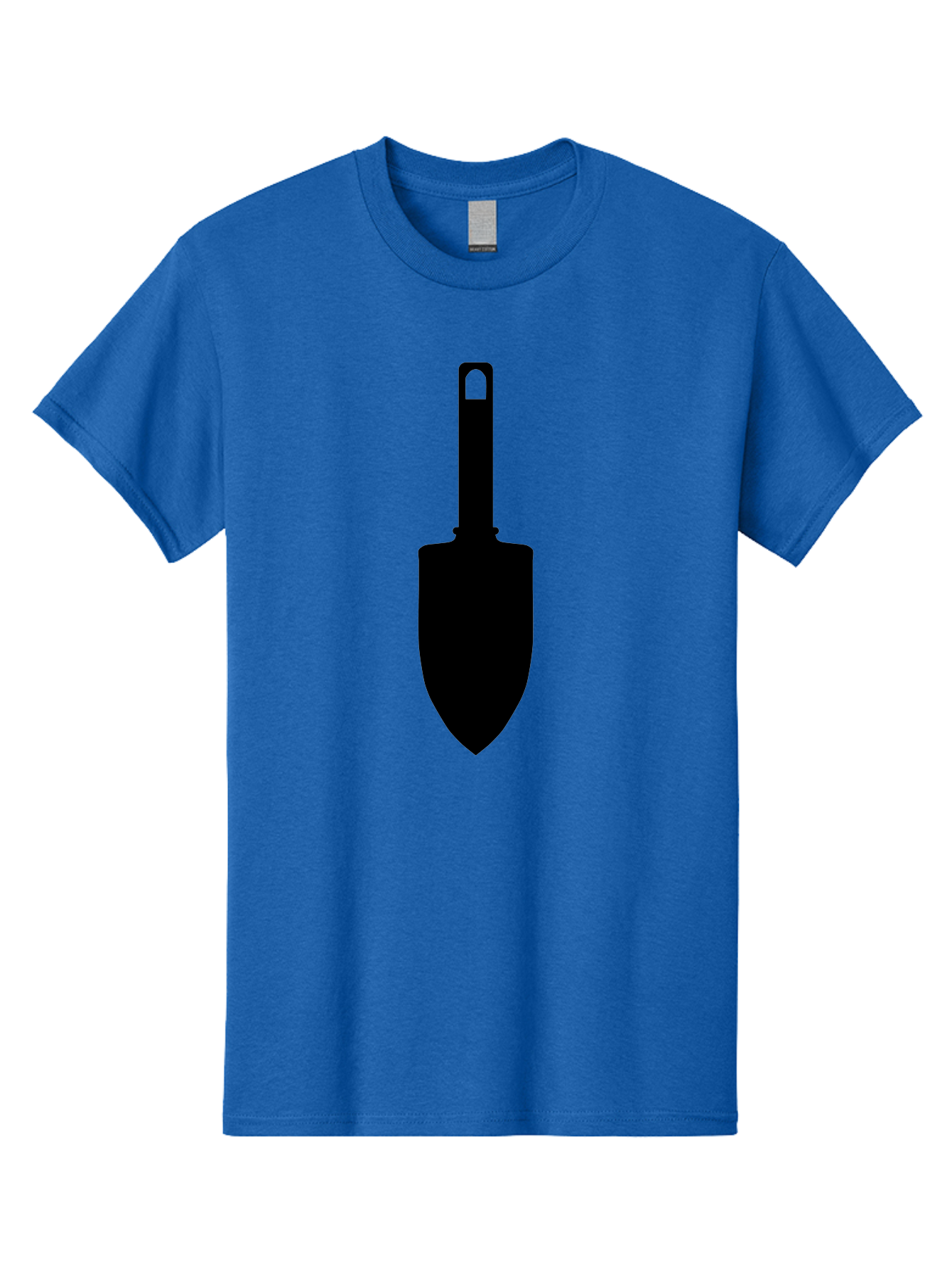 Trowel Men'S Graphic Tee, 100% Cotton, Comfortable Casual Summer Wear, Machine Washable, Gardening Tool, Trowel Silhouette, Digging Equipment, Garden Shovel, Landscaping Icon, Black Silhouette Aac243