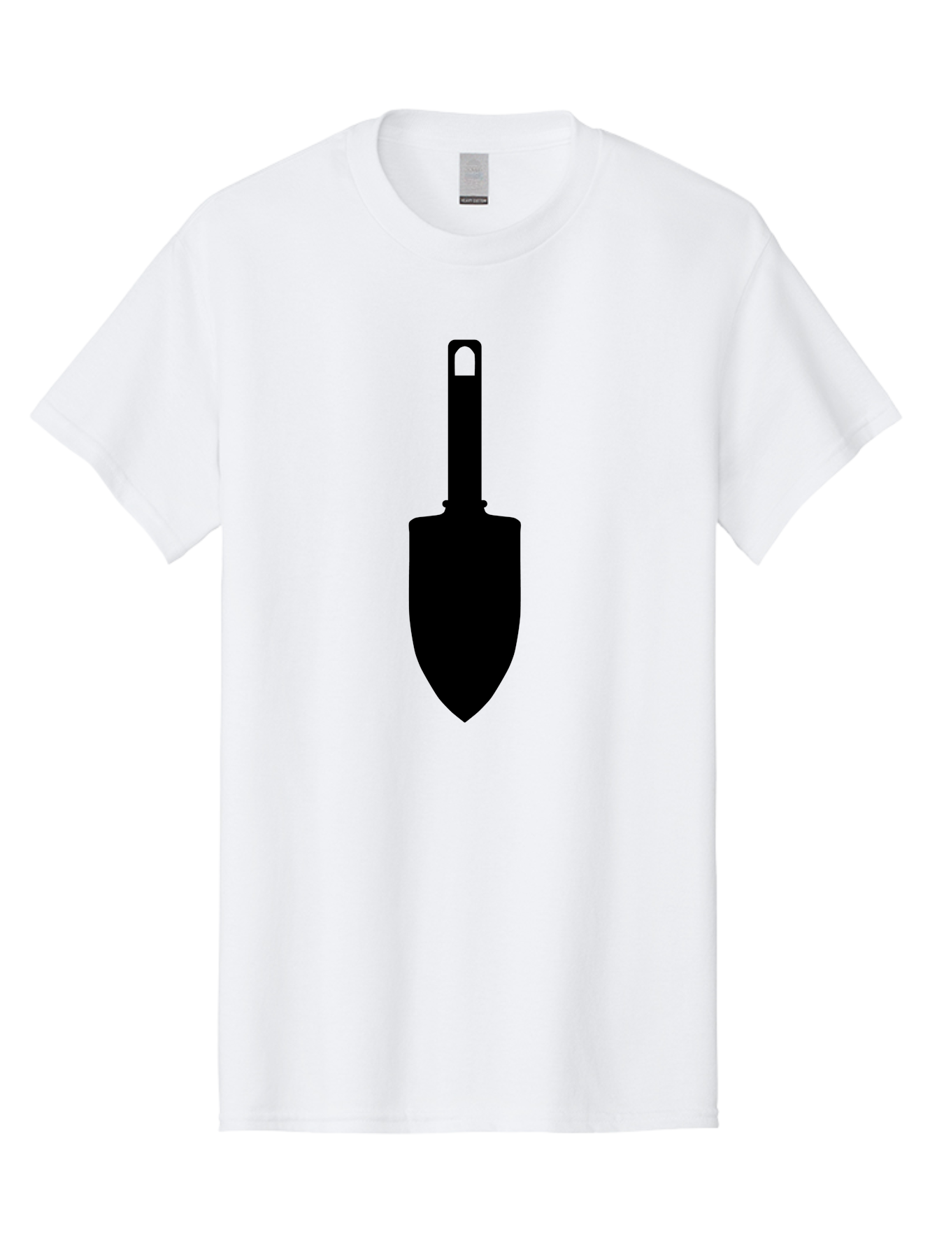 Trowel Men'S Graphic Tee, 100% Cotton, Comfortable Casual Summer Wear, Machine Washable, Gardening Tool, Trowel Silhouette, Digging Equipment, Garden Shovel, Landscaping Icon, Black Silhouette Aac243 27