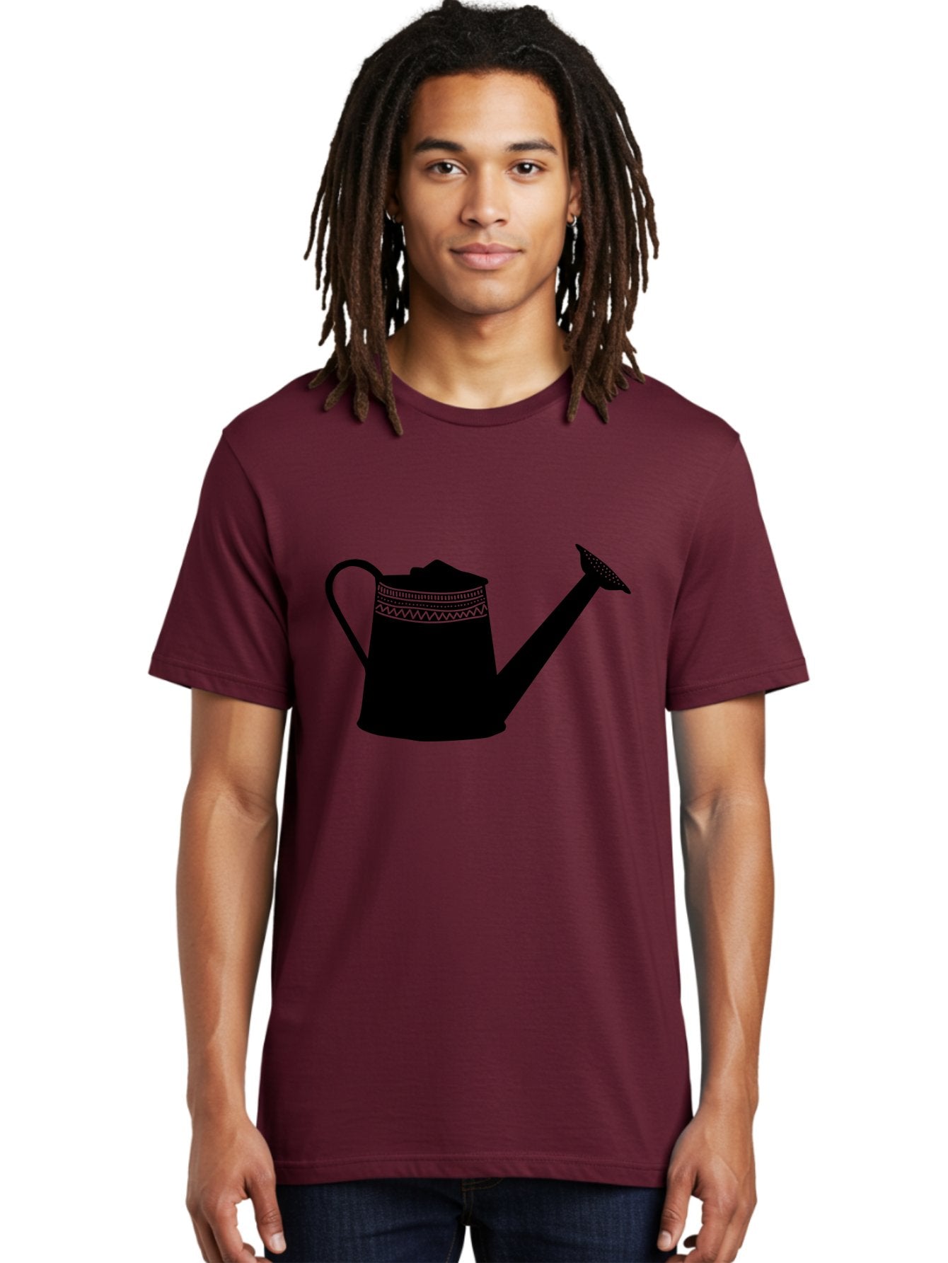 Watering-Can Men'S Graphic Tee, 100% Cotton, Comfortable Casual Summer Wear, Machine Washable, Watering Can, Gardening Tools, Nursery Equipment, Decorative Patterns, Geometric Designs, Garden Care, Plant Watering Aac248 17