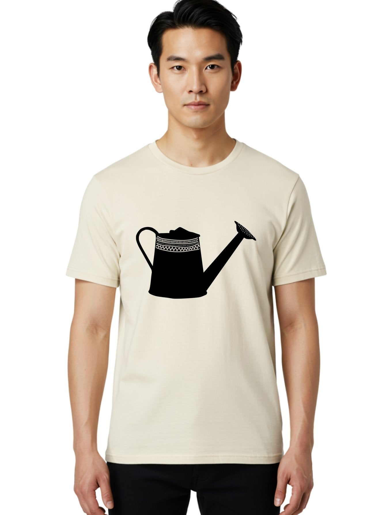 Watering-Can Men'S Graphic Tee, 100% Cotton, Comfortable Casual Summer Wear, Machine Washable, Watering Can, Gardening Tools, Nursery Equipment, Decorative Patterns, Geometric Designs, Garden Care, Plant Watering Aac248 18