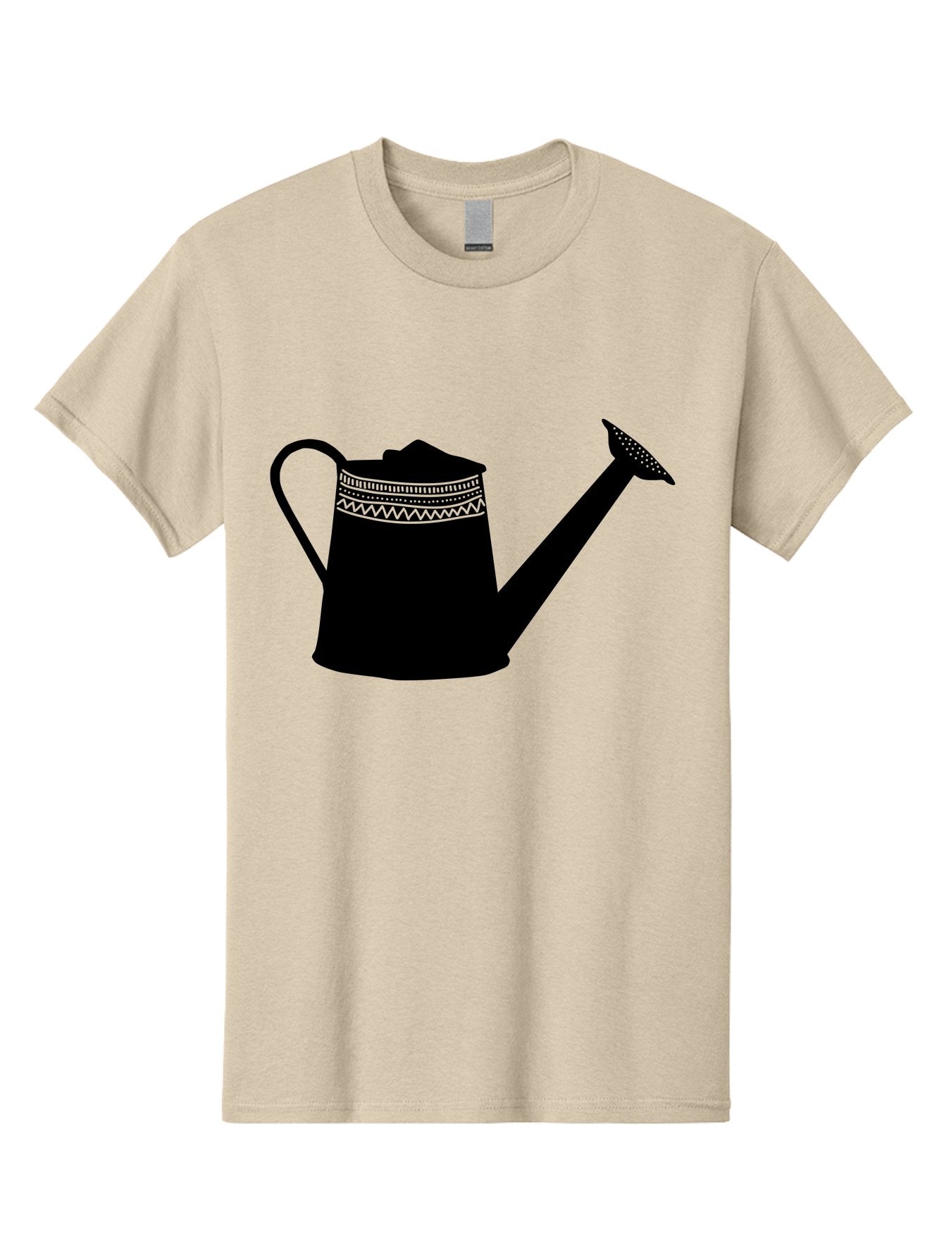 Watering-Can Men'S Graphic Tee, 100% Cotton, Comfortable Casual Summer Wear, Machine Washable, Watering Can, Gardening Tools, Nursery Equipment, Decorative Patterns, Geometric Designs, Garden Care, Plant Watering Aac248