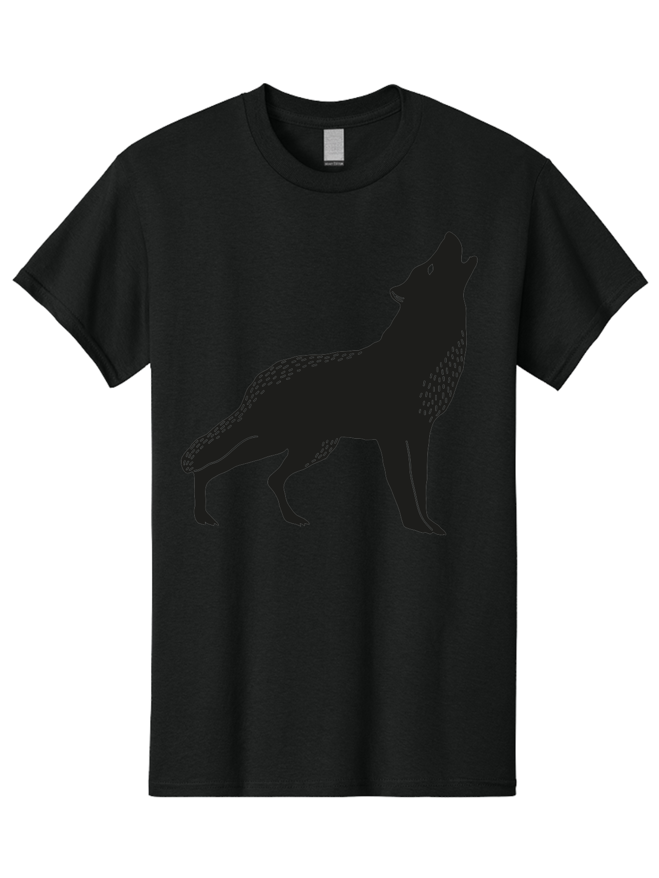 Wolf-Silhouette Men'S Graphic Tee, 100% Cotton, Comfortable Casual Summer Wear, Machine Washable, Wolf Silhouette, Howling At The Moon, Wildlife Art, Animal Graphics, Wild Animal, Abstract Design Aac249 11