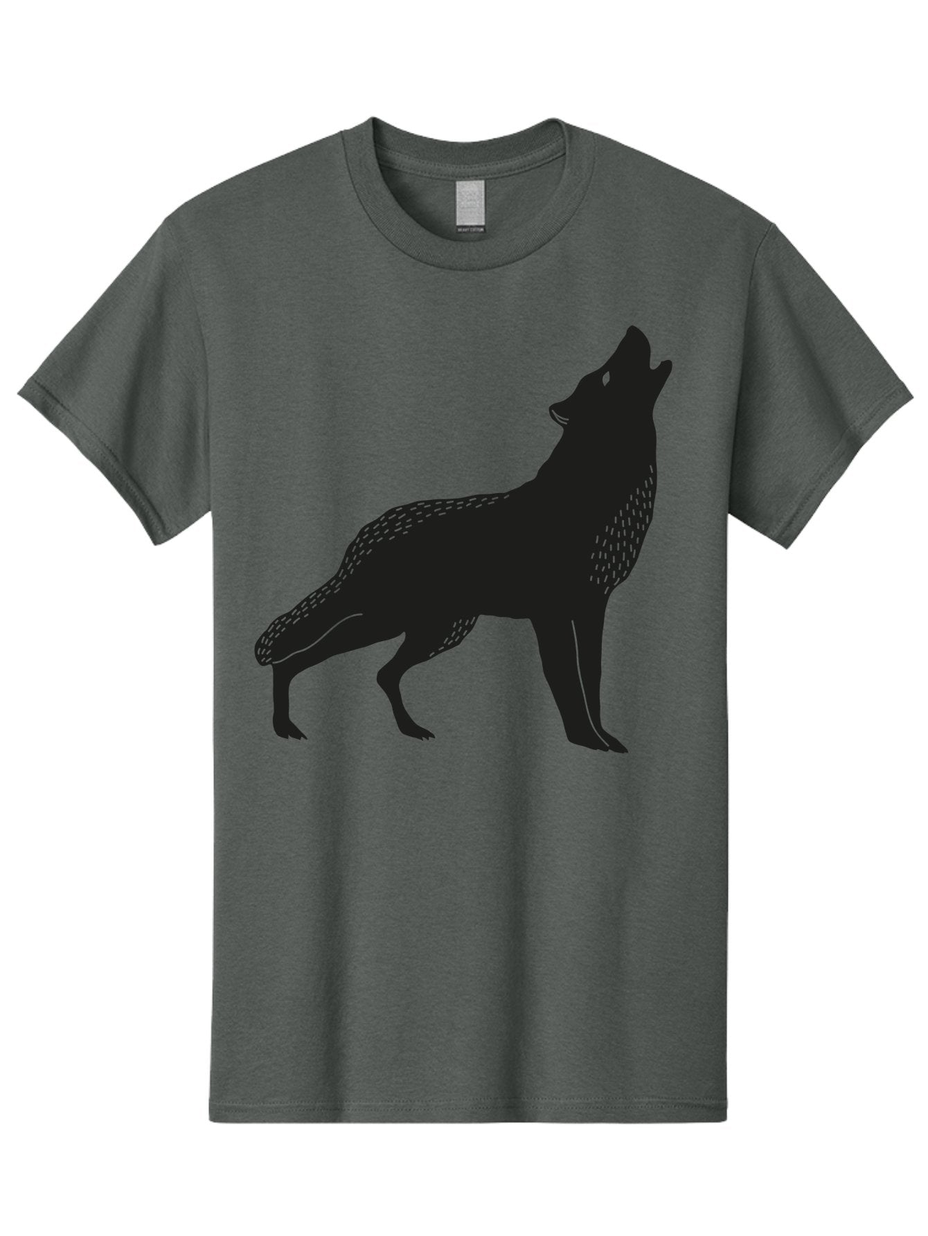 Wolf-Silhouette Men'S Graphic Tee, 100% Cotton, Comfortable Casual Summer Wear, Machine Washable, Wolf Silhouette, Howling At The Moon, Wildlife Art, Animal Graphics, Wild Animal, Abstract Design Aac249 14