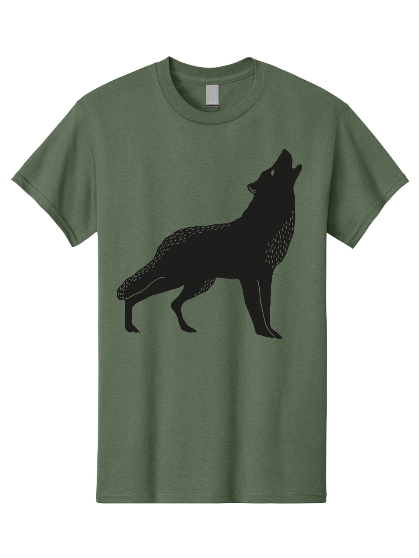 Wolf-Silhouette Men'S Graphic Tee, 100% Cotton, Comfortable Casual Summer Wear, Machine Washable, Wolf Silhouette, Howling At The Moon, Wildlife Art, Animal Graphics, Wild Animal, Abstract Design Aac249 10