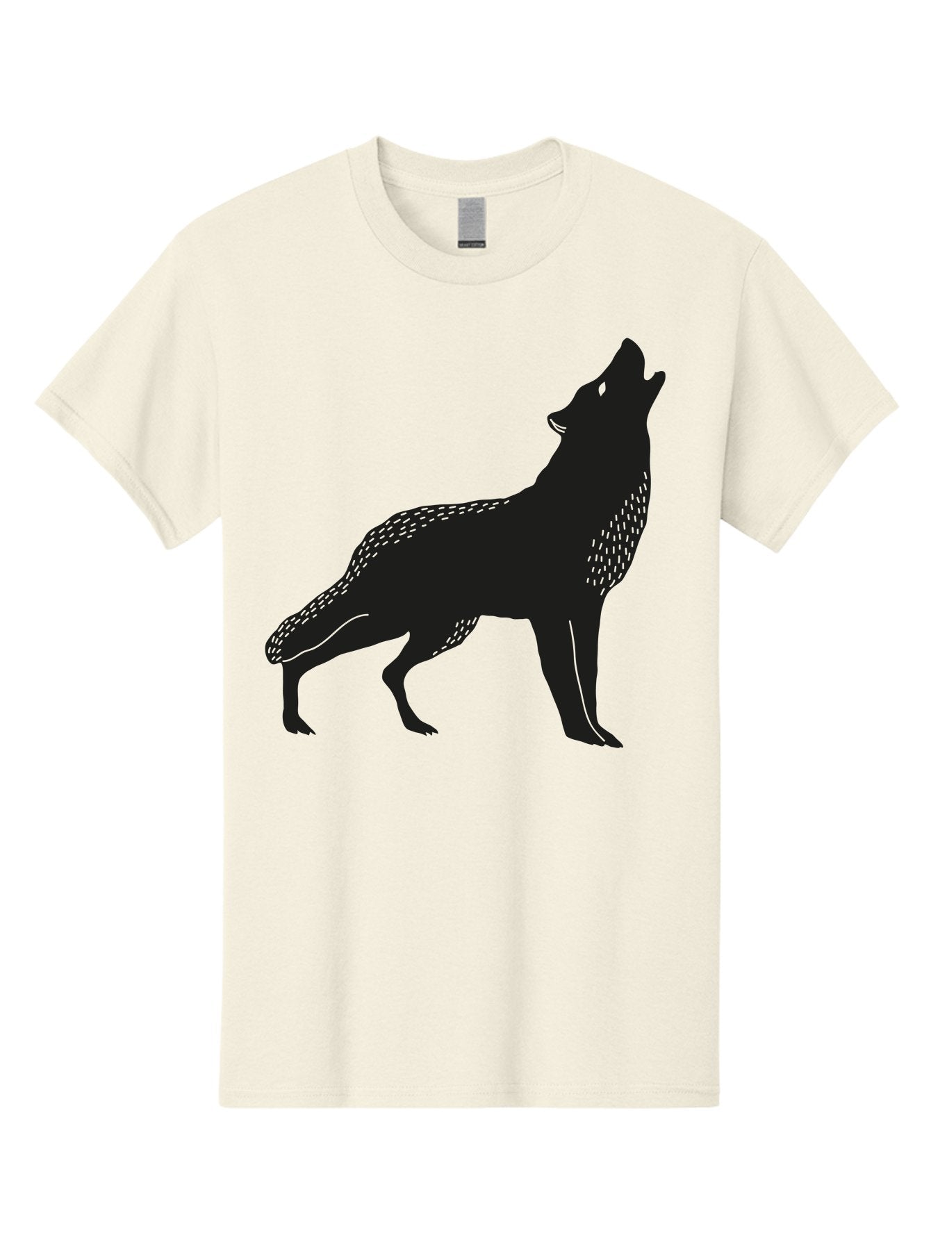 Wolf-Silhouette Men'S Graphic Tee, 100% Cotton, Comfortable Casual Summer Wear, Machine Washable, Wolf Silhouette, Howling At The Moon, Wildlife Art, Animal Graphics, Wild Animal, Abstract Design Aac249 4