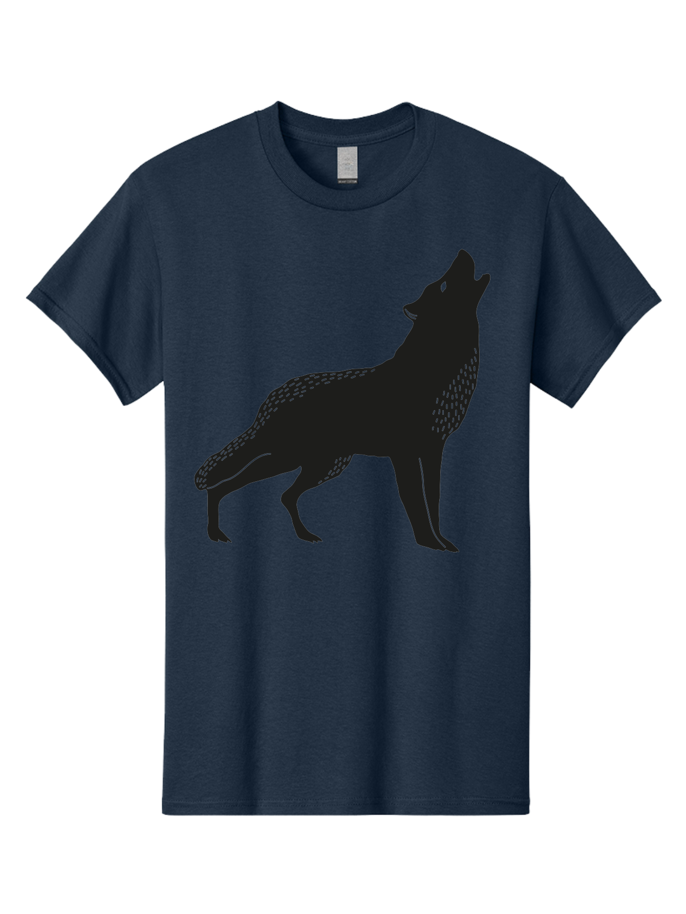 Wolf-Silhouette Men'S Graphic Tee, 100% Cotton, Comfortable Casual Summer Wear, Machine Washable, Wolf Silhouette, Howling At The Moon, Wildlife Art, Animal Graphics, Wild Animal, Abstract Design Aac249 17