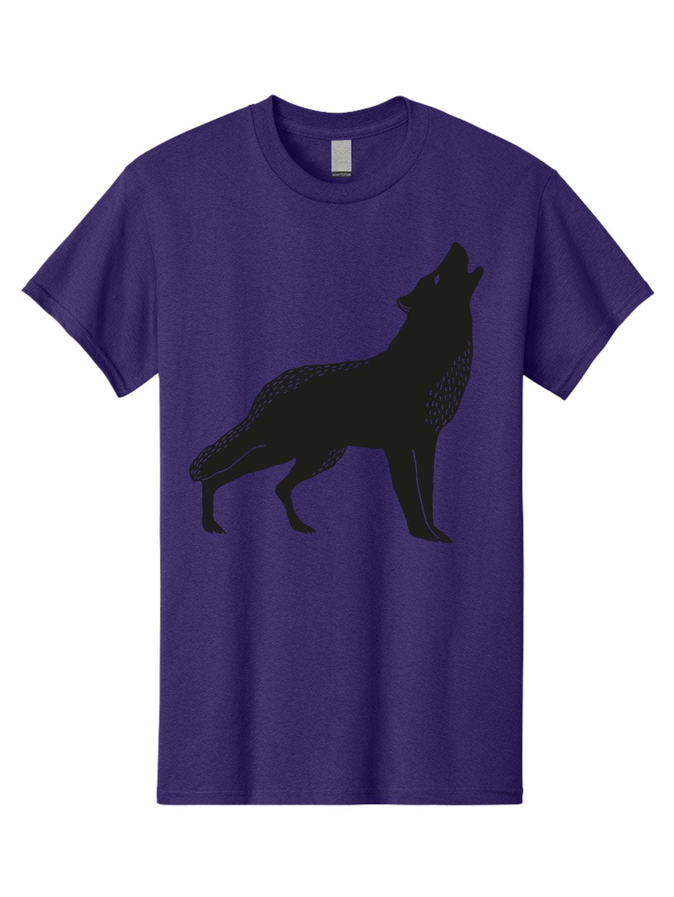 Wolf-Silhouette Men'S Graphic Tee, 100% Cotton, Comfortable Casual Summer Wear, Machine Washable, Wolf Silhouette, Howling At The Moon, Wildlife Art, Animal Graphics, Wild Animal, Abstract Design Aac249 15