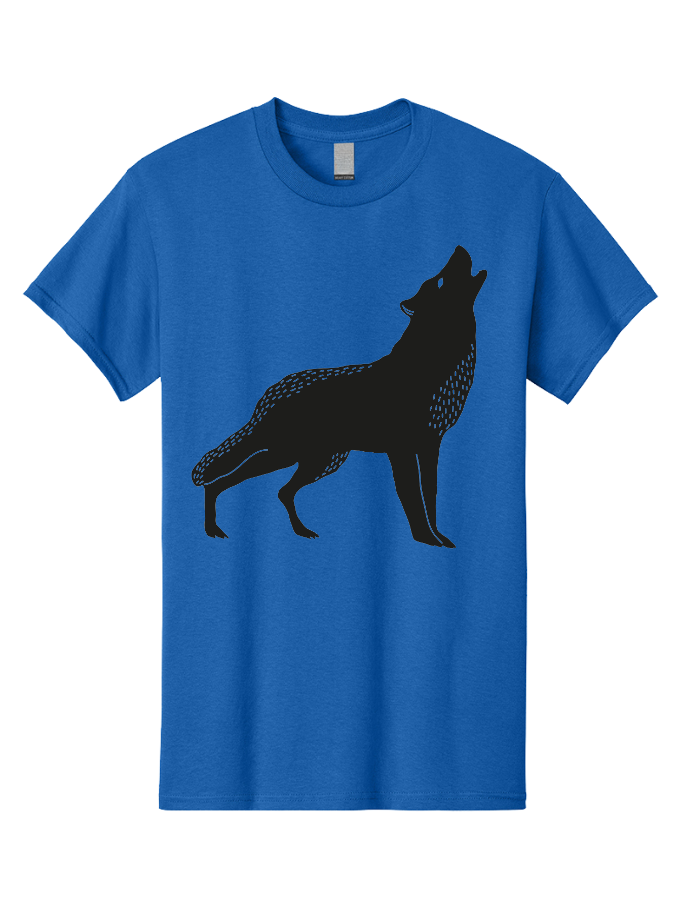 Wolf-Silhouette Men'S Graphic Tee, 100% Cotton, Comfortable Casual Summer Wear, Machine Washable, Wolf Silhouette, Howling At The Moon, Wildlife Art, Animal Graphics, Wild Animal, Abstract Design Aac249 15