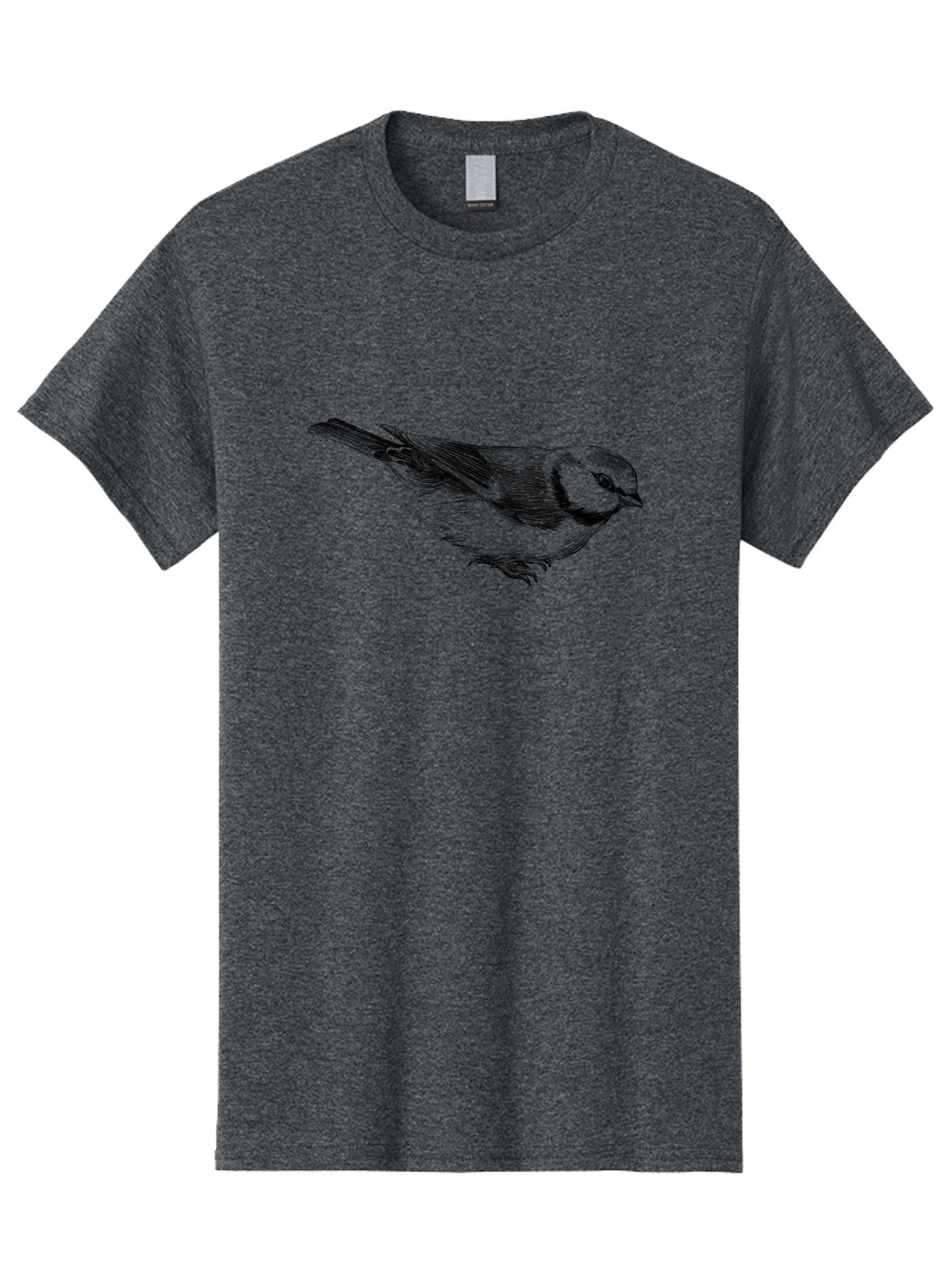 Chickadee Men'S Graphic Tee, 100% Cotton, Comfortable Casual Summer Wear, Machine Washable, Black-Capped Chickadee, Bird Illustration, Sketch Art, Wildlife Artwork, Birdwatching, Nature Lover, Ornithology, Detailed Drawing, Bird Species, Aac255 14