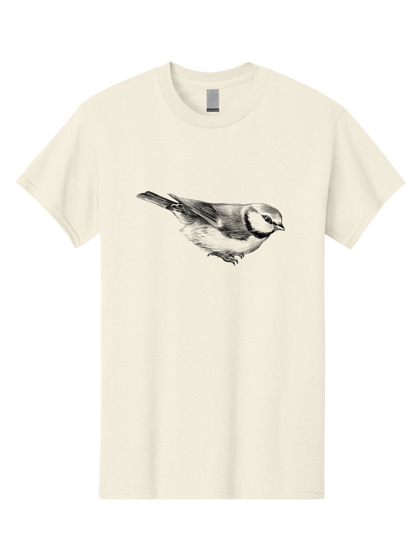 Chickadee Men'S Graphic Tee, 100% Cotton, Comfortable Casual Summer Wear, Machine Washable, Black-Capped Chickadee, Bird Illustration, Sketch Art, Wildlife Artwork, Birdwatching, Nature Lover, Ornithology, Detailed Drawing, Bird Species, Aac255 4