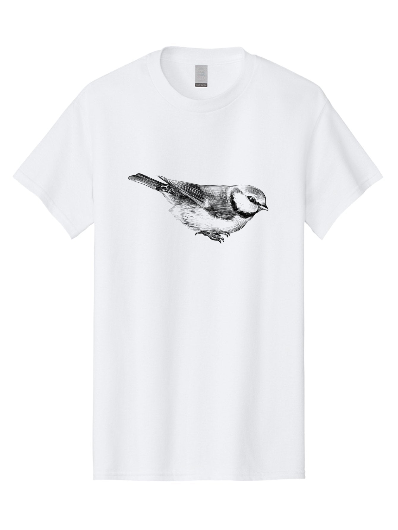 Chickadee Men'S Graphic Tee, 100% Cotton, Comfortable Casual Summer Wear, Machine Washable, Black-Capped Chickadee, Bird Illustration, Sketch Art, Wildlife Artwork, Birdwatching, Nature Lover, Ornithology, Detailed Drawing, Bird Species, Aac255 8
