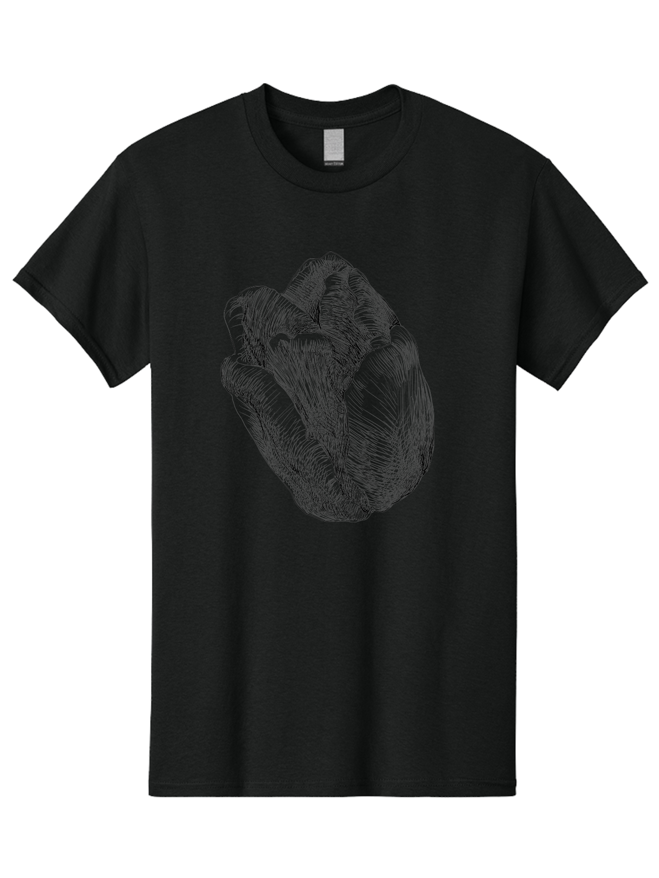 Fist Men'S Graphic Tee, 100% Cotton, Comfortable Casual Summer Wear, Machine Washable, Rosebud, Hand Drawn Illustration, Floral Art, Sketch Style, Elegant Design, Bold Lines, Minimalist Aesthetic, Symbolic Flower Aac256 21