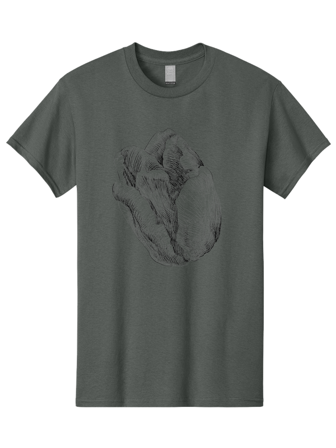 Fist Men'S Graphic Tee, 100% Cotton, Comfortable Casual Summer Wear, Machine Washable, Rosebud, Hand Drawn Illustration, Floral Art, Sketch Style, Elegant Design, Bold Lines, Minimalist Aesthetic, Symbolic Flower Aac256 15