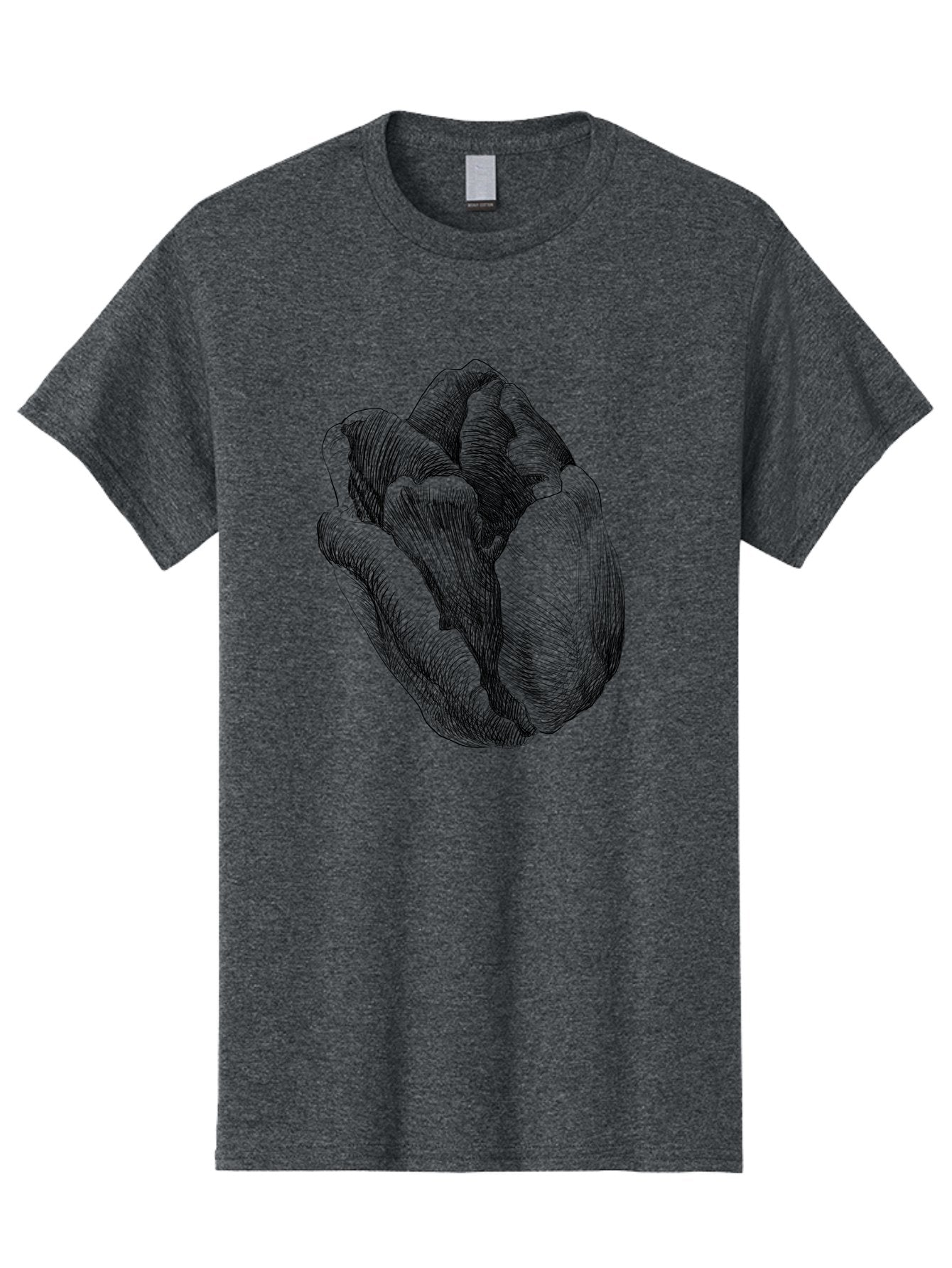 Fist Men'S Graphic Tee, 100% Cotton, Comfortable Casual Summer Wear, Machine Washable, Rosebud, Hand Drawn Illustration, Floral Art, Sketch Style, Elegant Design, Bold Lines, Minimalist Aesthetic, Symbolic Flower Aac256 15