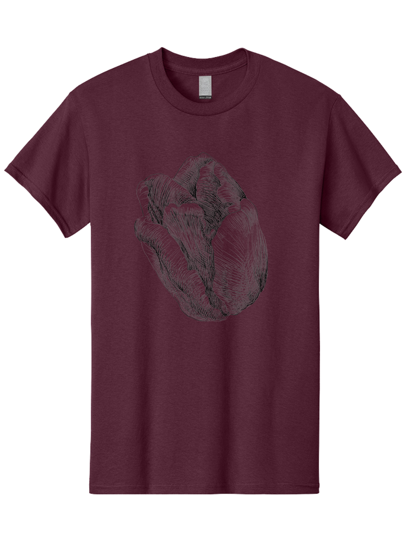 Fist Men'S Graphic Tee, 100% Cotton, Comfortable Casual Summer Wear, Machine Washable, Rosebud, Hand Drawn Illustration, Floral Art, Sketch Style, Elegant Design, Bold Lines, Minimalist Aesthetic, Symbolic Flower Aac256 5
