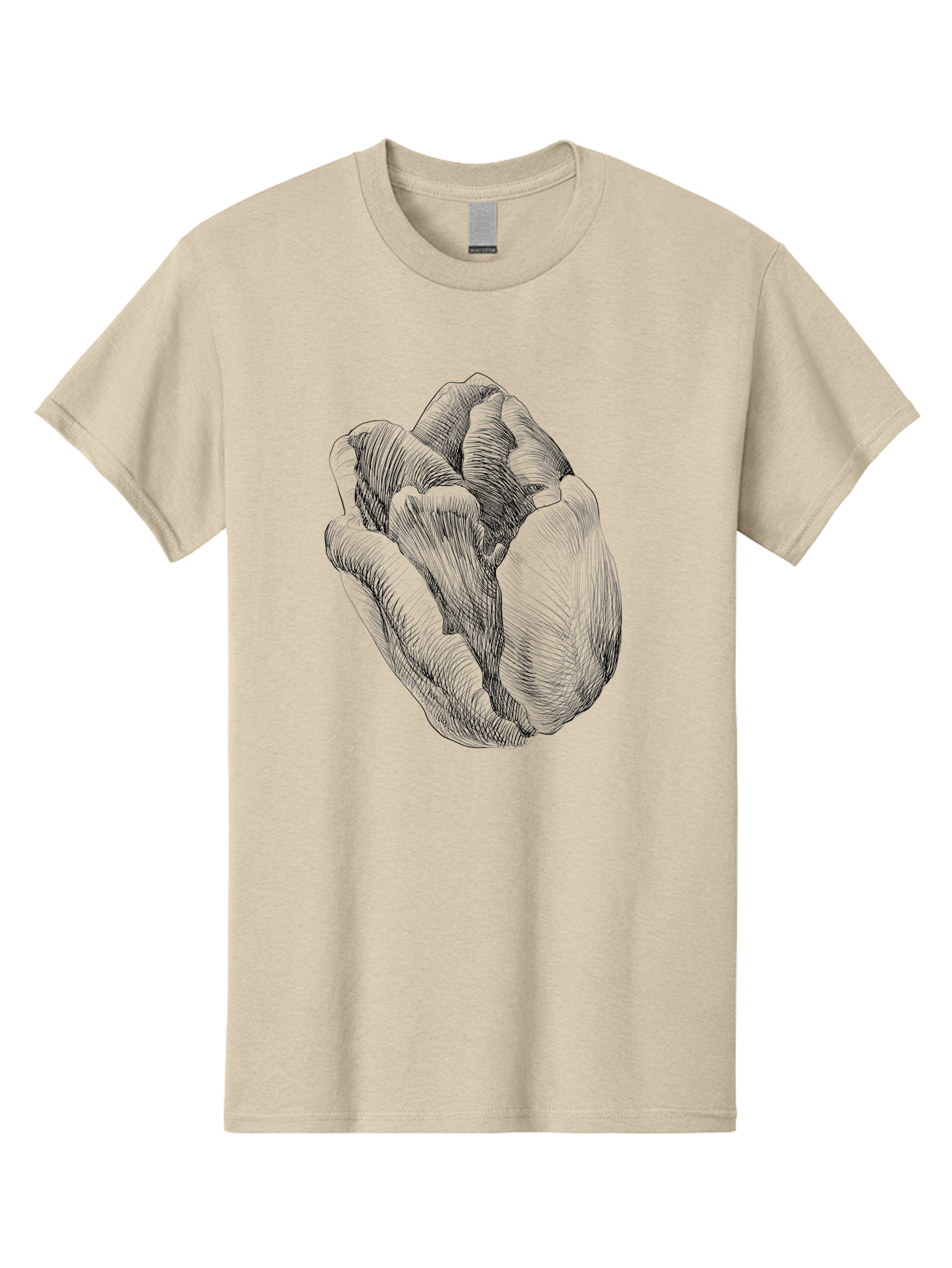 Fist Men'S Graphic Tee, 100% Cotton, Comfortable Casual Summer Wear, Machine Washable, Rosebud, Hand Drawn Illustration, Floral Art, Sketch Style, Elegant Design, Bold Lines, Minimalist Aesthetic, Symbolic Flower Aac256 19