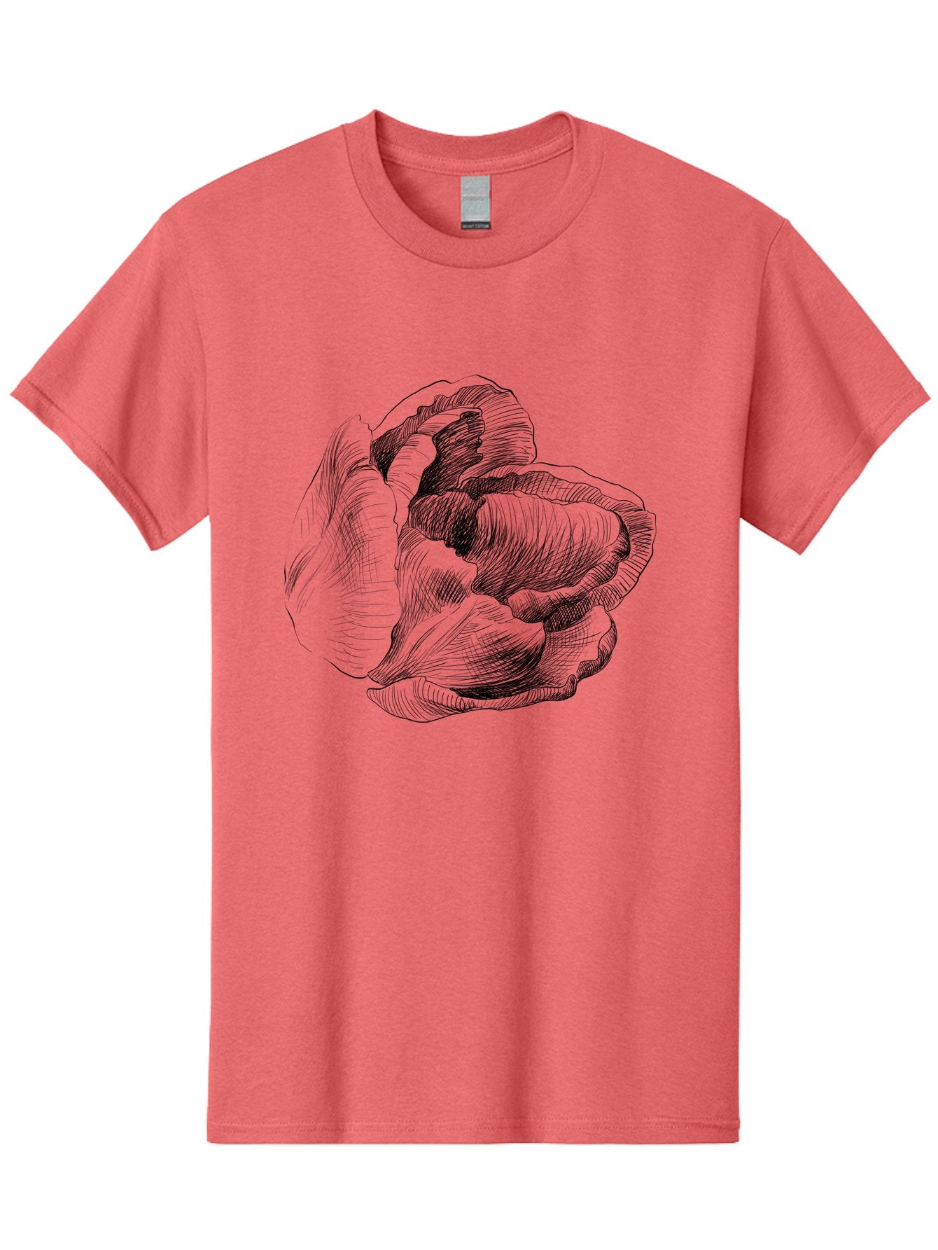 Peony Men'S Graphic Tee, 100% Cotton, Comfortable Casual Summer Wear, Machine Washable, Hand-Drawn Peony, Floral Illustration, Botanical Art, Sketchy Style, Elegant Flowers, Delicate Petals, Detailed Drawing, Monochromatic Art Aac262 14