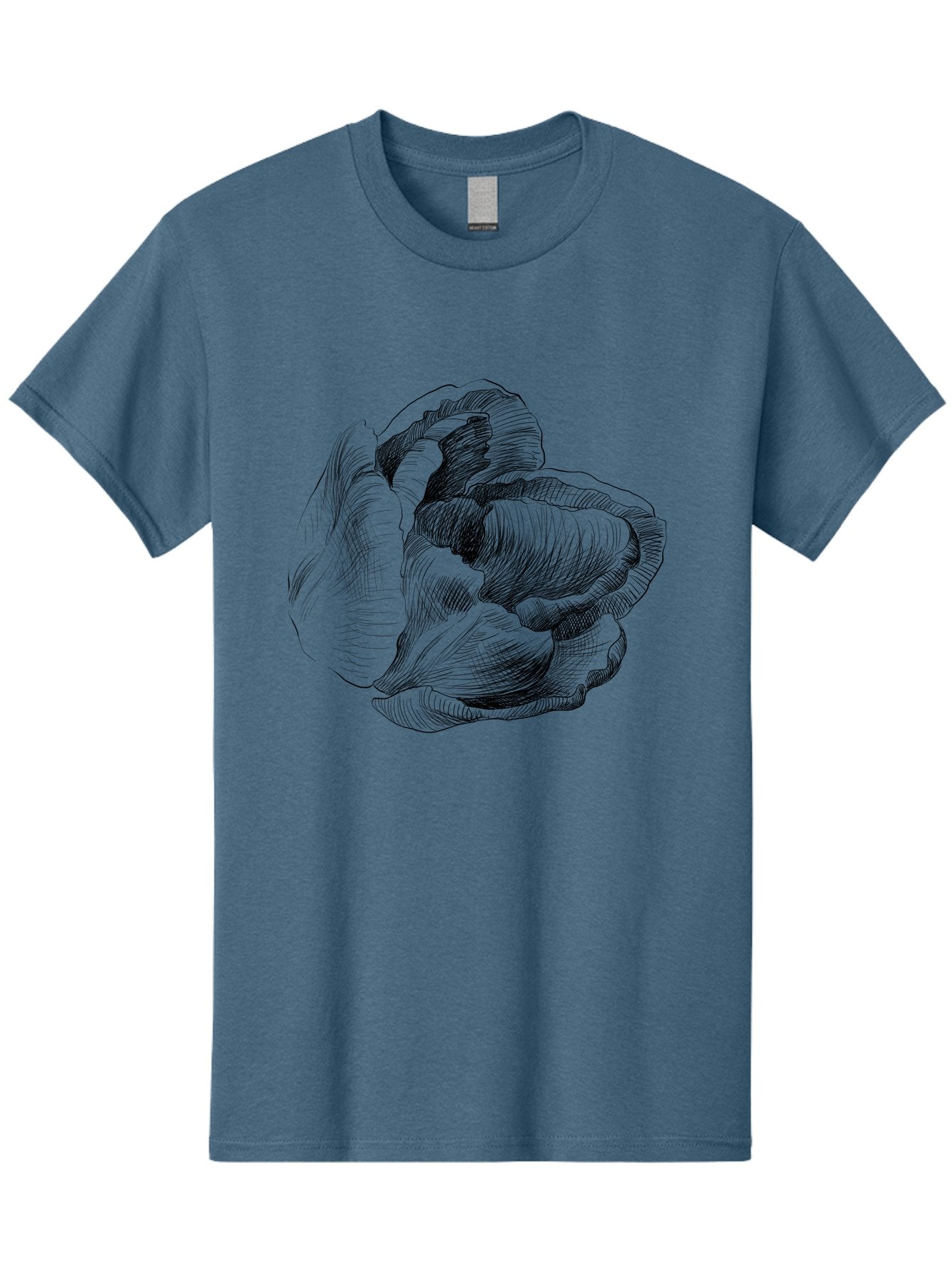 Peony Men'S Graphic Tee, 100% Cotton, Comfortable Casual Summer Wear, Machine Washable, Hand-Drawn Peony, Floral Illustration, Botanical Art, Sketchy Style, Elegant Flowers, Delicate Petals, Detailed Drawing, Monochromatic Art Aac262 6