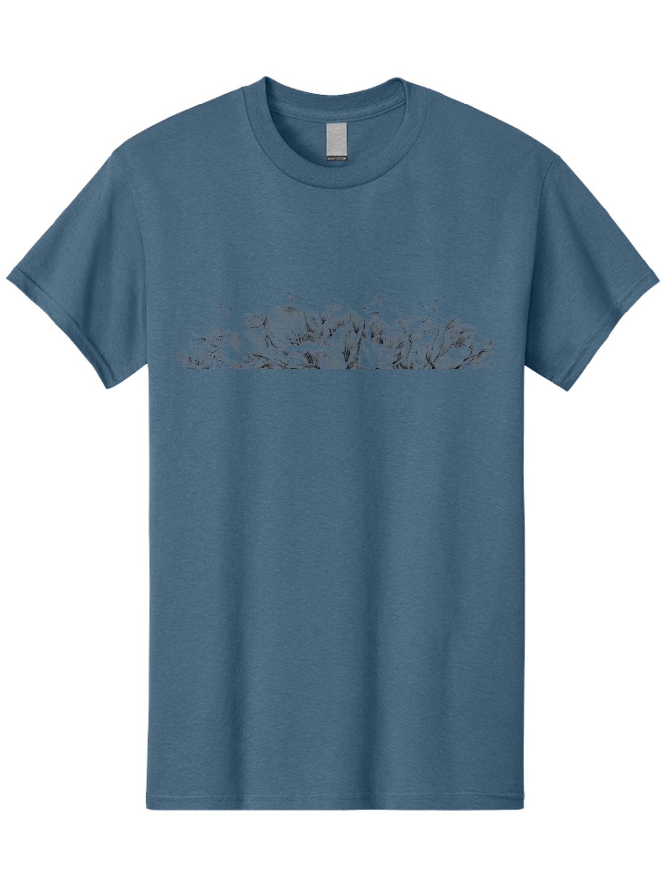 Roses-And-Butterflies Men'S Graphic Tee, 100% Cotton, Comfortable Casual Summer Wear, Machine Washable, Roses, Butterflies, Floral Arrangement, Elegant Flowers, Delicate Butterflies, Vintage Style, Romantic Ambiance, Floral Beauty, Aac273 19
