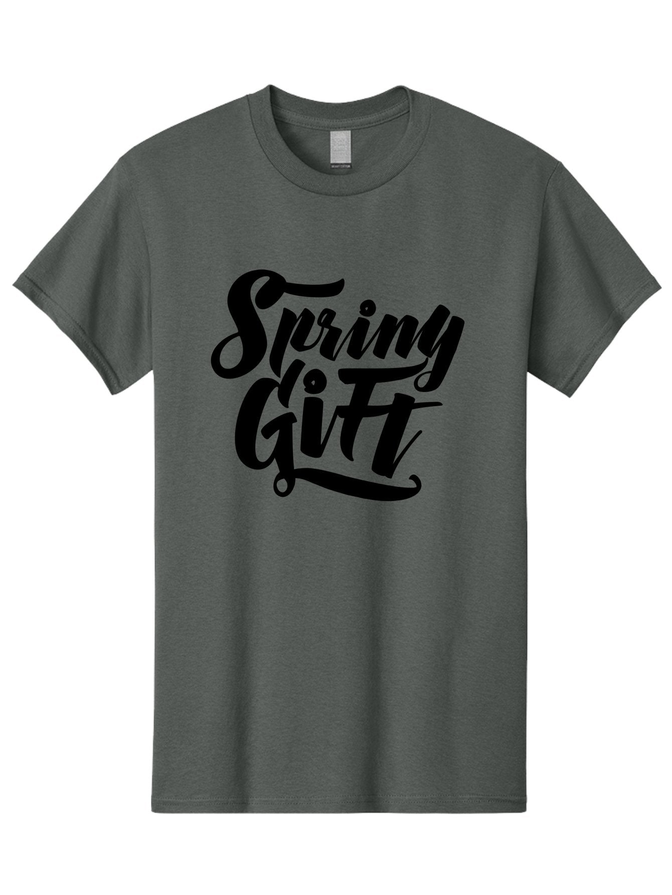 Spring-Gift Men'S Graphic Tee, 100% Cotton, Comfortable Casual Summer Wear, Machine Washable, Spring Gift, Spring Season, Gift Ideas, Spring Inspiration, Calligraphy Text, Stylized Font, Elegant Design, Seasonal Greetings, Spring Vibes Aac275 13