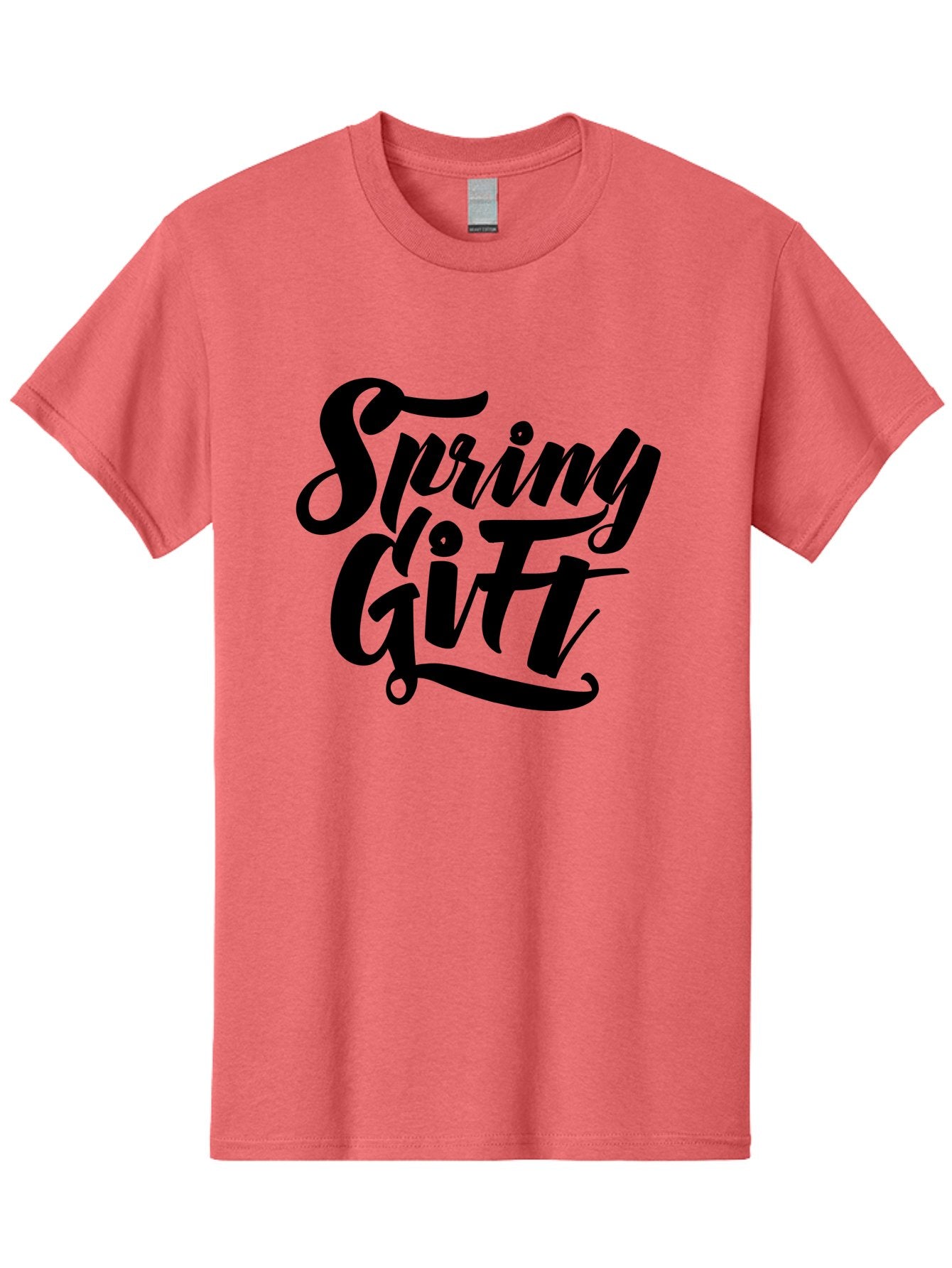 Spring-Gift Men'S Graphic Tee, 100% Cotton, Comfortable Casual Summer Wear, Machine Washable, Spring Gift, Spring Season, Gift Ideas, Spring Inspiration, Calligraphy Text, Stylized Font, Elegant Design, Seasonal Greetings, Spring Vibes Aac275 8