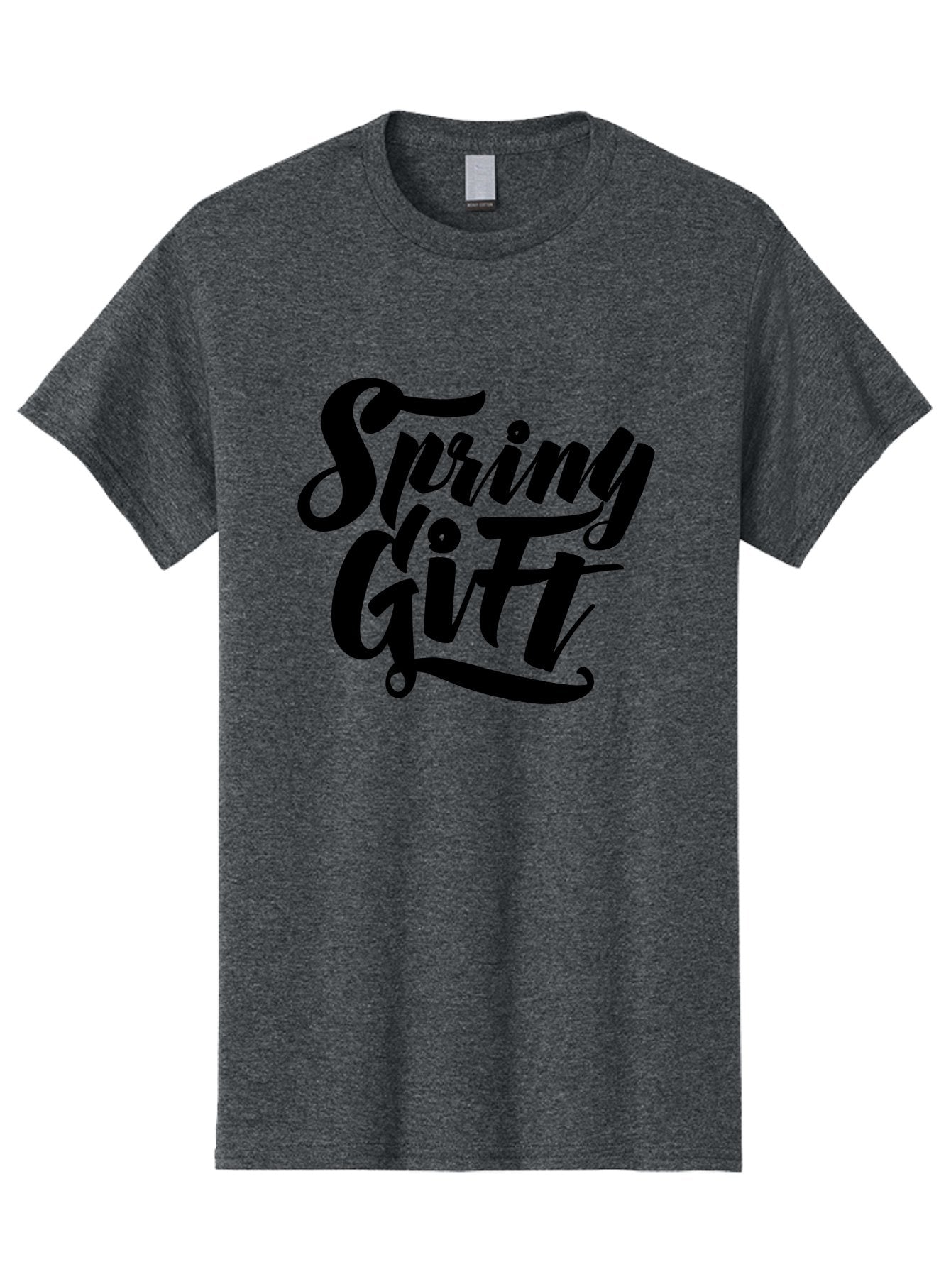 Spring-Gift Men'S Graphic Tee, 100% Cotton, Comfortable Casual Summer Wear, Machine Washable, Spring Gift, Spring Season, Gift Ideas, Spring Inspiration, Calligraphy Text, Stylized Font, Elegant Design, Seasonal Greetings, Spring Vibes Aac275 3