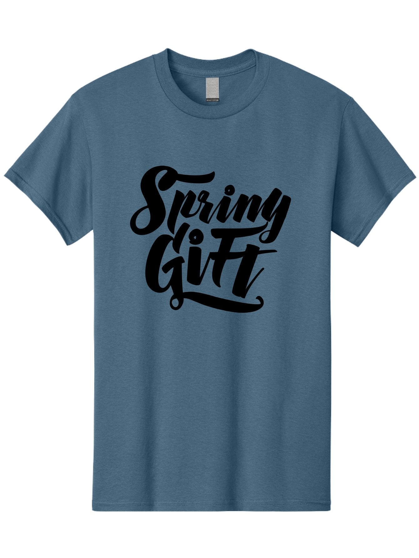 Spring-Gift Men'S Graphic Tee, 100% Cotton, Comfortable Casual Summer Wear, Machine Washable, Spring Gift, Spring Season, Gift Ideas, Spring Inspiration, Calligraphy Text, Stylized Font, Elegant Design, Seasonal Greetings, Spring Vibes Aac275