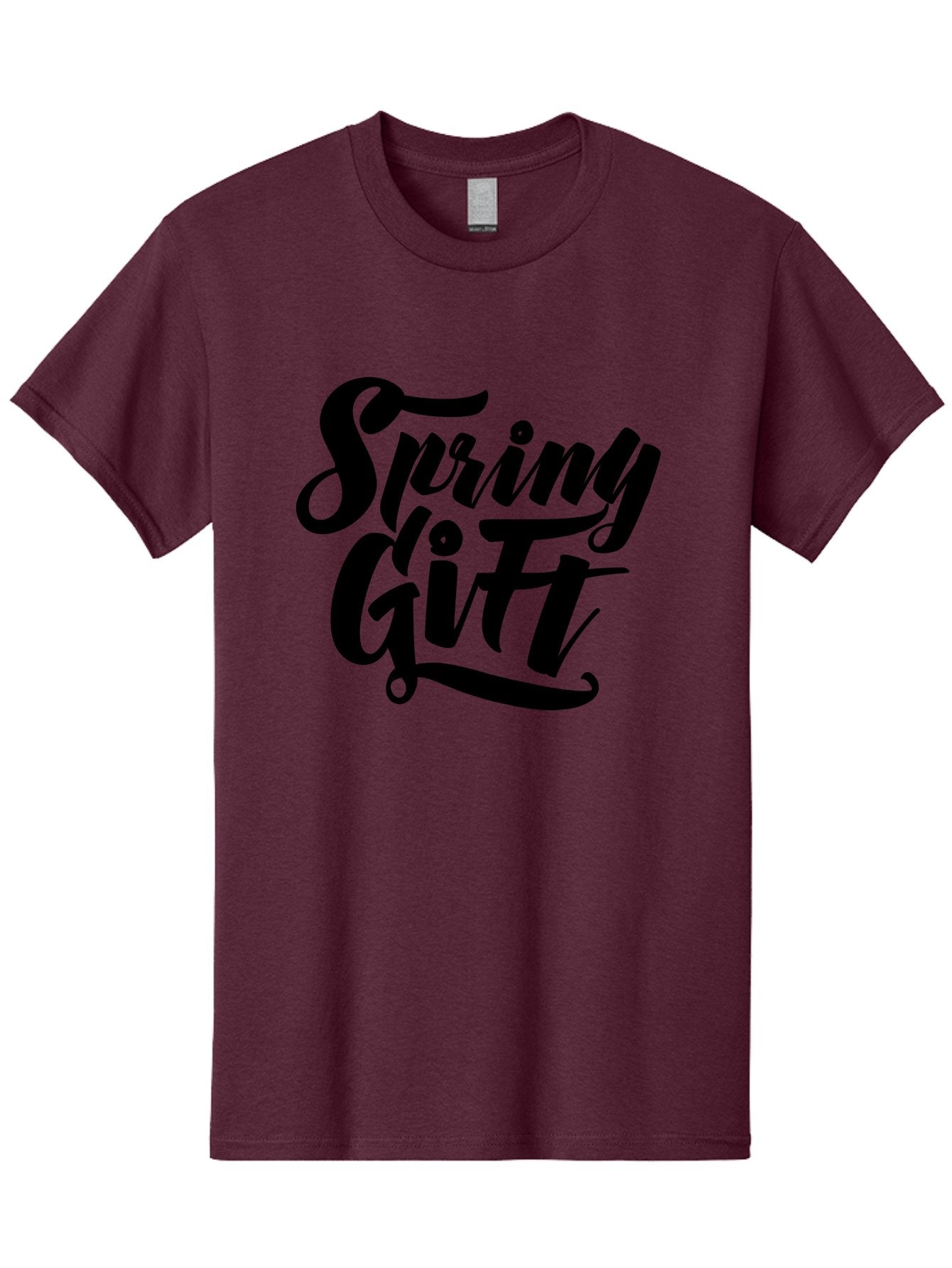 Spring-Gift Men'S Graphic Tee, 100% Cotton, Comfortable Casual Summer Wear, Machine Washable, Spring Gift, Spring Season, Gift Ideas, Spring Inspiration, Calligraphy Text, Stylized Font, Elegant Design, Seasonal Greetings, Spring Vibes Aac275 4
