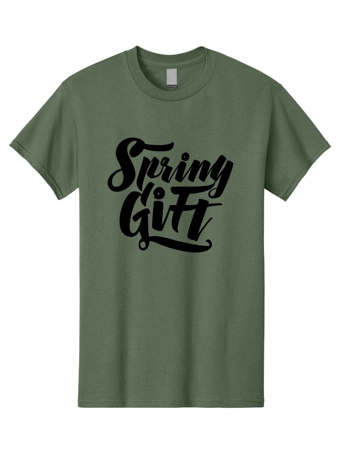 Spring-Gift Men'S Graphic Tee, 100% Cotton, Comfortable Casual Summer Wear, Machine Washable, Spring Gift, Spring Season, Gift Ideas, Spring Inspiration, Calligraphy Text, Stylized Font, Elegant Design, Seasonal Greetings, Spring Vibes Aac275 12