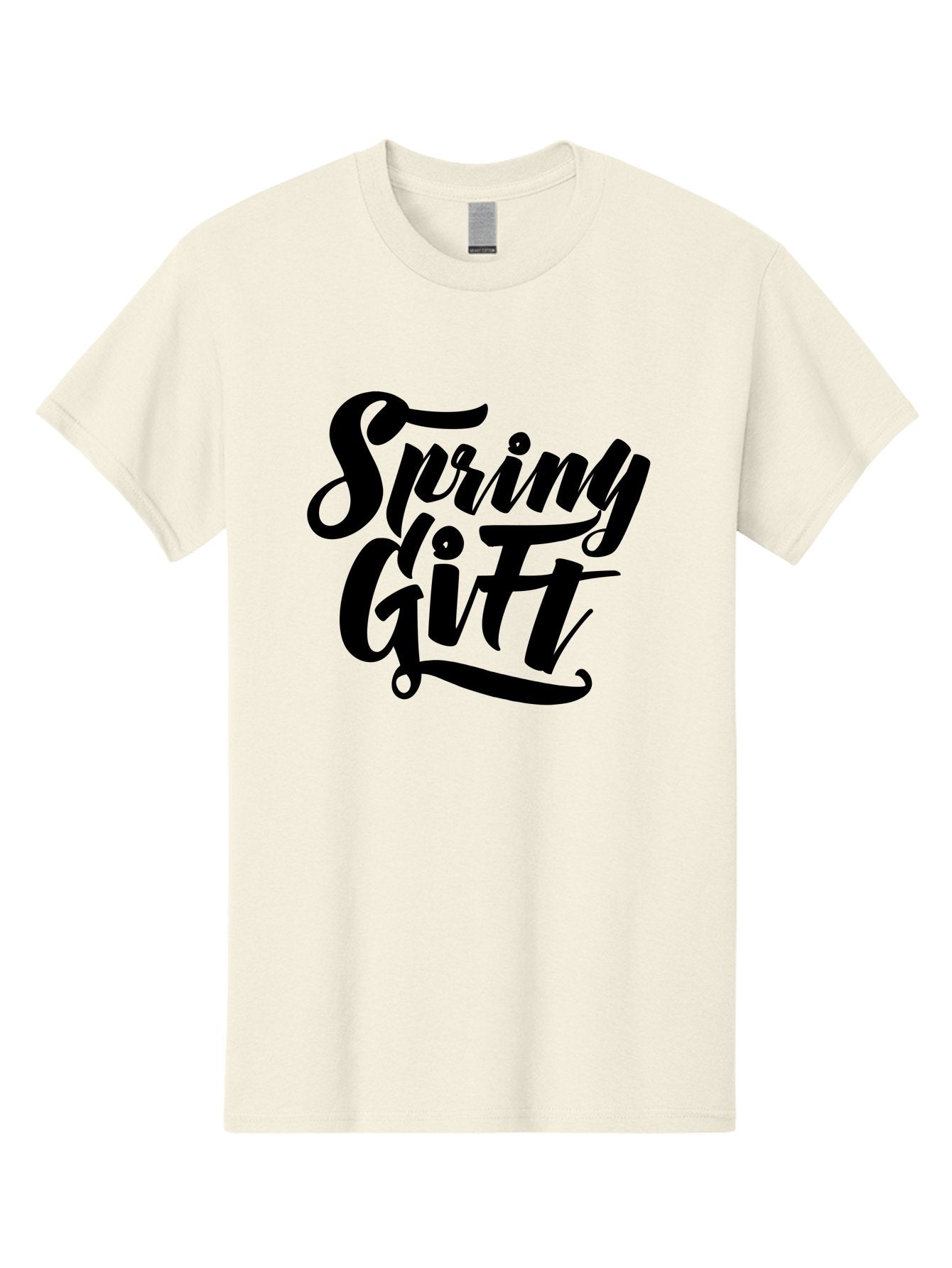 Spring-Gift Men'S Graphic Tee, 100% Cotton, Comfortable Casual Summer Wear, Machine Washable, Spring Gift, Spring Season, Gift Ideas, Spring Inspiration, Calligraphy Text, Stylized Font, Elegant Design, Seasonal Greetings, Spring Vibes Aac275 9