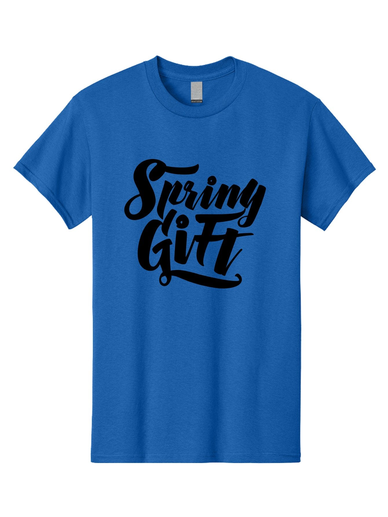 Spring-Gift Men'S Graphic Tee, 100% Cotton, Comfortable Casual Summer Wear, Machine Washable, Spring Gift, Spring Season, Gift Ideas, Spring Inspiration, Calligraphy Text, Stylized Font, Elegant Design, Seasonal Greetings, Spring Vibes Aac275