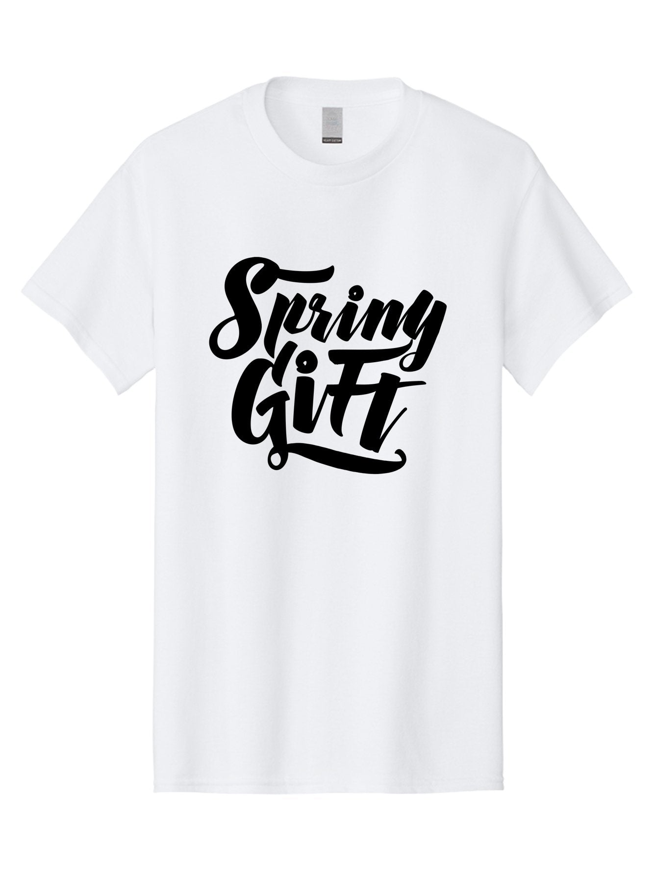 Spring-Gift Men'S Graphic Tee, 100% Cotton, Comfortable Casual Summer Wear, Machine Washable, Spring Gift, Spring Season, Gift Ideas, Spring Inspiration, Calligraphy Text, Stylized Font, Elegant Design, Seasonal Greetings, Spring Vibes Aac275 11