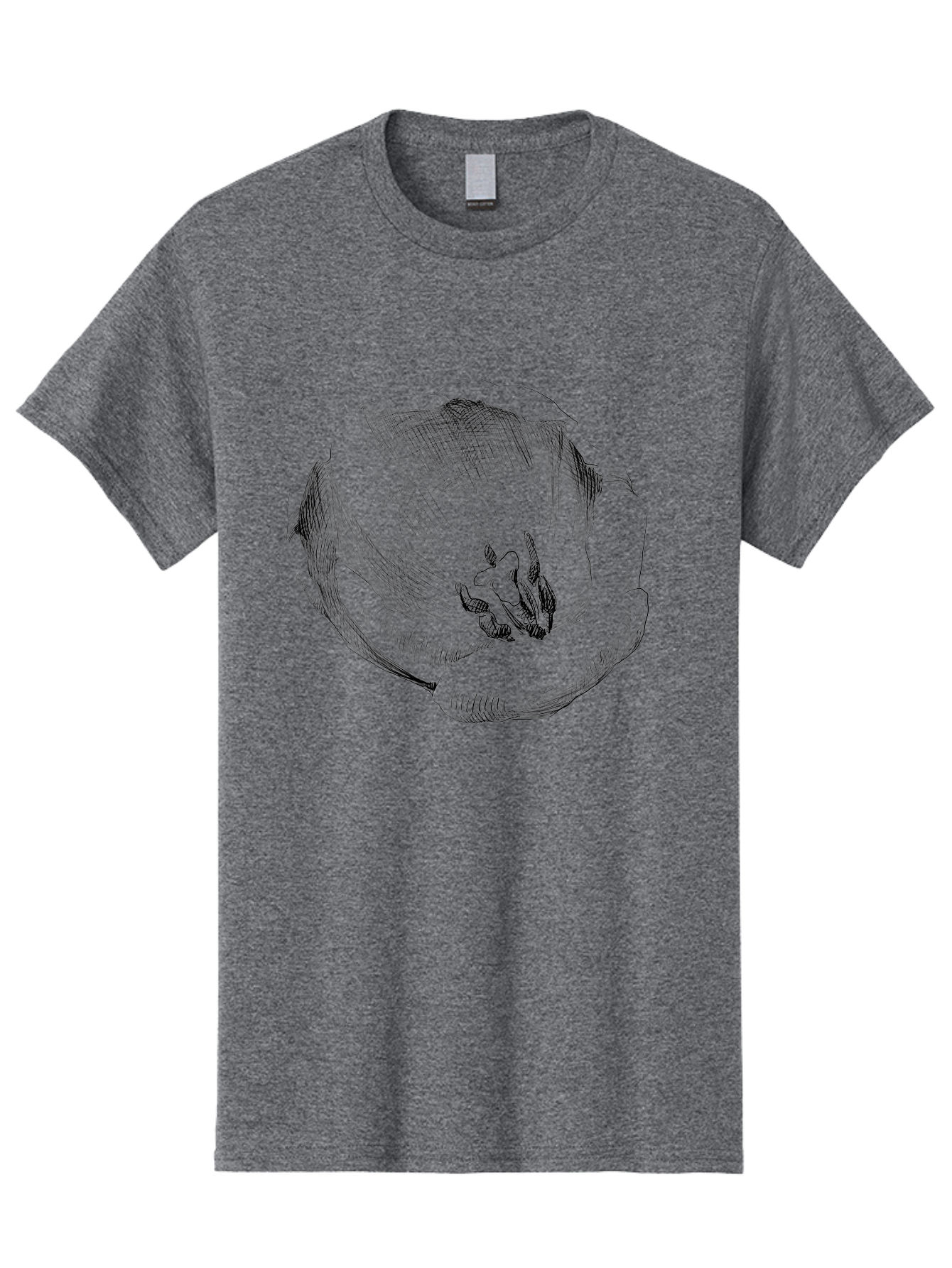 Tulip-1 Men'S Graphic Tee, 100% Cotton, Comfortable Casual Summer Wear, Machine Washable, Tulip Flower, Floral Illustration, Botanical Art, Hand-Drawn Design, Elegant Petals, Delicate Lines, Artistic Expression, Flower Drawing Aac276 19