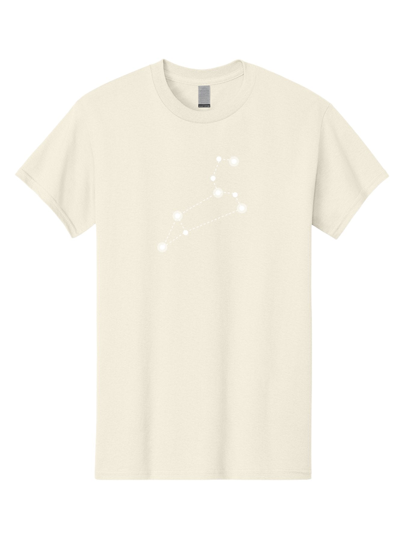 Big-Dipper Men'S Graphic Tee, 100% Cotton, Comfortable Casual Summer Wear, Machine Washable, Constellation Pattern, Big Dipper Stars, Astronomy Symbol, Glowing Constellation, Dotted Lines Connecting Stars, White Stars On Green, Aac278 10