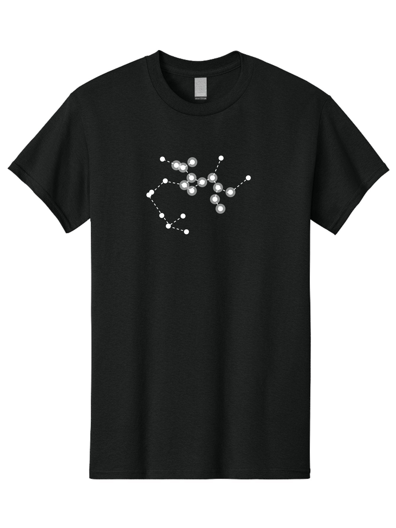 Cancer-Constellation Men'S Graphic Tee, 100% Cotton, Comfortable Casual Summer Wear, Machine Washable, Constellation Of Stars, Starry Night Sky, White Dots Connected By Dashed Lines, Astronomical Pattern, Simple Graphics, Minimalist Design, Aac279 6