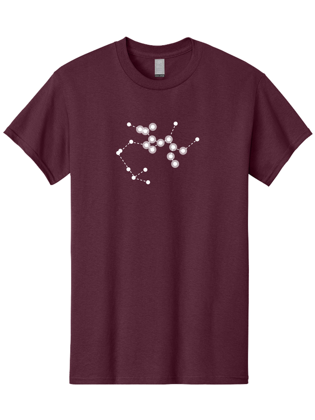 Cancer-Constellation Men'S Graphic Tee, 100% Cotton, Comfortable Casual Summer Wear, Machine Washable, Constellation Of Stars, Starry Night Sky, White Dots Connected By Dashed Lines, Astronomical Pattern, Simple Graphics, Minimalist Design, Aac279 29