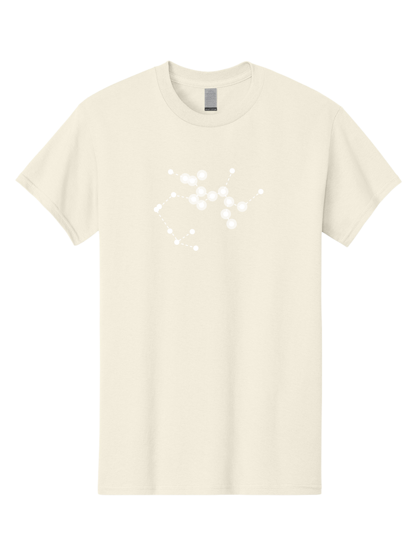 Cancer-Constellation Men'S Graphic Tee, 100% Cotton, Comfortable Casual Summer Wear, Machine Washable, Constellation Of Stars, Starry Night Sky, White Dots Connected By Dashed Lines, Astronomical Pattern, Simple Graphics, Minimalist Design, Aac279 25
