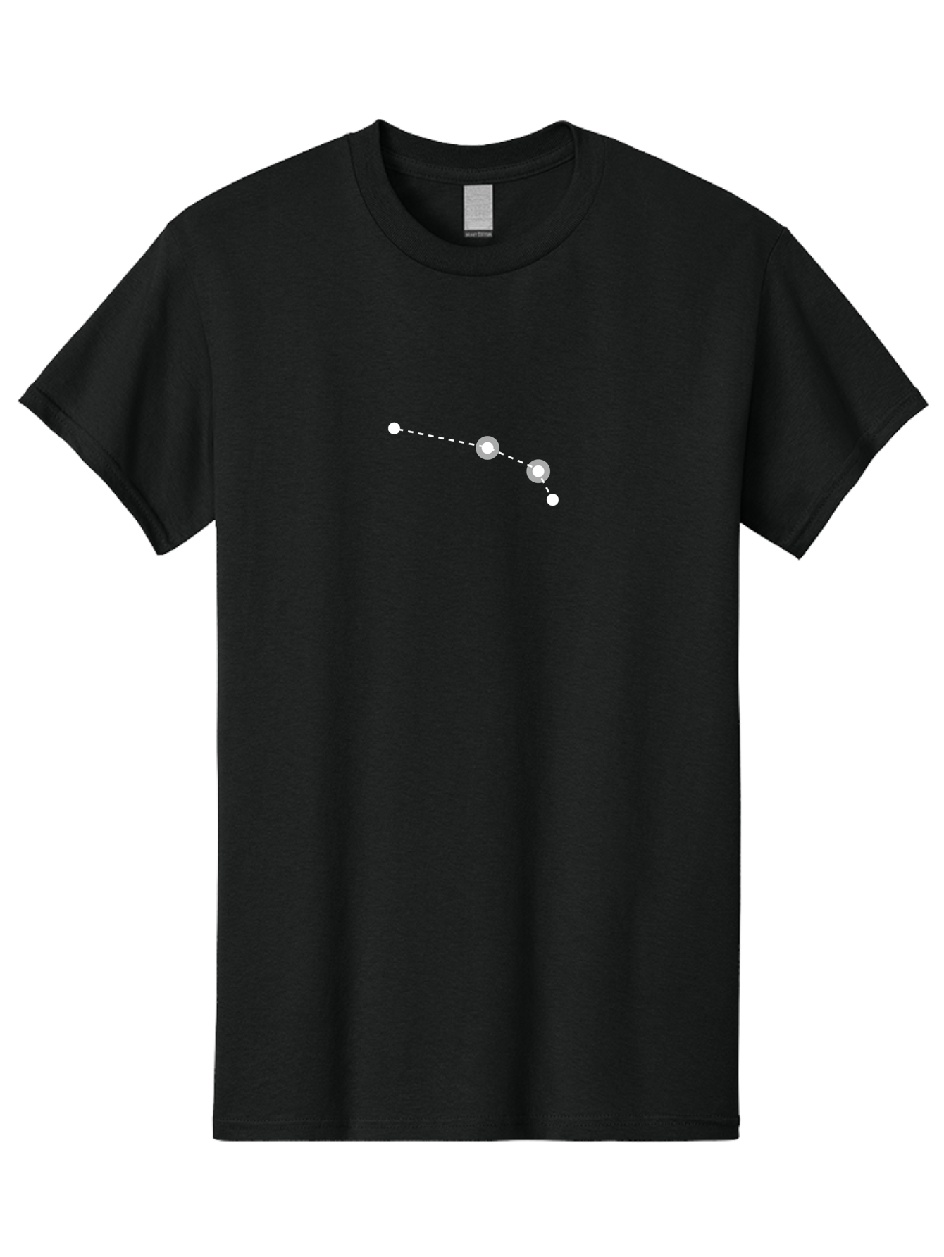 Constellation-1 Men'S Graphic Tee, 100% Cotton, Comfortable Casual Summer Wear, Machine Washable, Constellation Pattern, Glowing Stars, Dotted Line, Celestial Navigation, Astronomy Graphic, White Stars, Simple Design, Modern Illustration Aac280 3