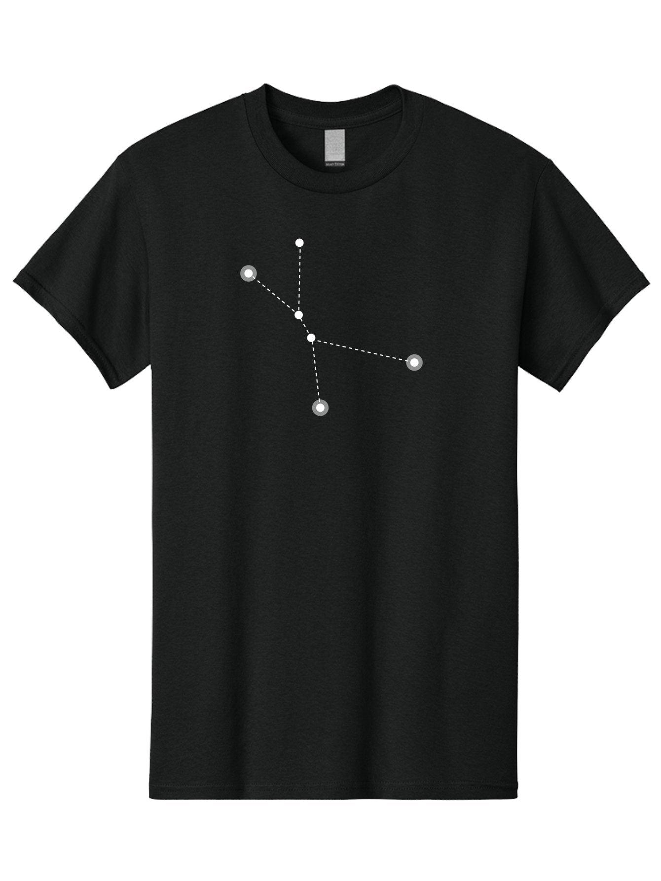 Constellation-2 Men'S Graphic Tee, 100% Cotton, Comfortable Casual Summer Wear, Machine Washable, Constellation Pattern, Five-Pointed Star, Dotted Lines, White Dots, Glowing Effect, Minimalist Design, Simple Graphics, Abstract Representation, Aac281 14