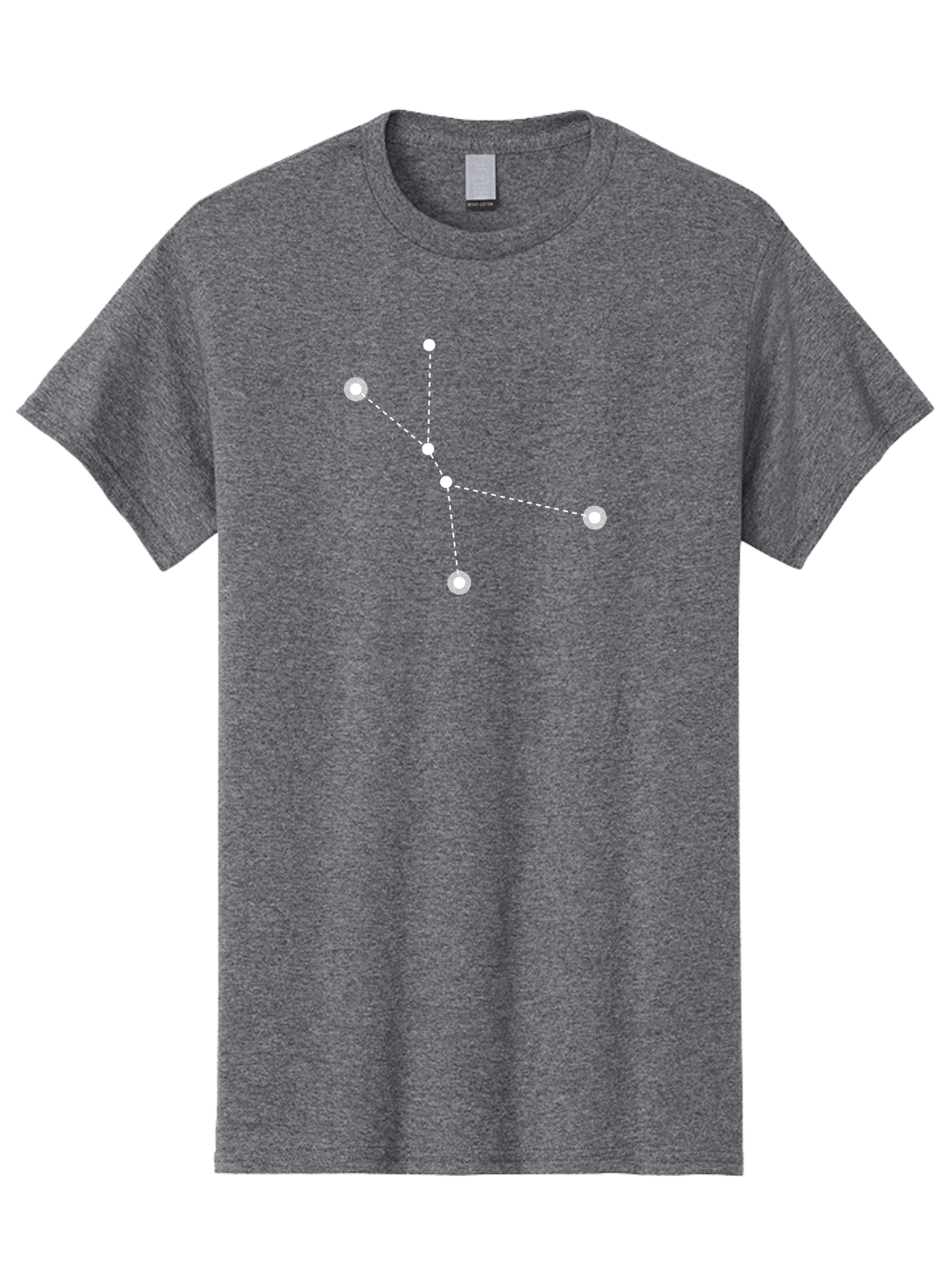 Constellation-2 Men'S Graphic Tee, 100% Cotton, Comfortable Casual Summer Wear, Machine Washable, Constellation Pattern, Five-Pointed Star, Dotted Lines, White Dots, Glowing Effect, Minimalist Design, Simple Graphics, Abstract Representation, Aac281 11