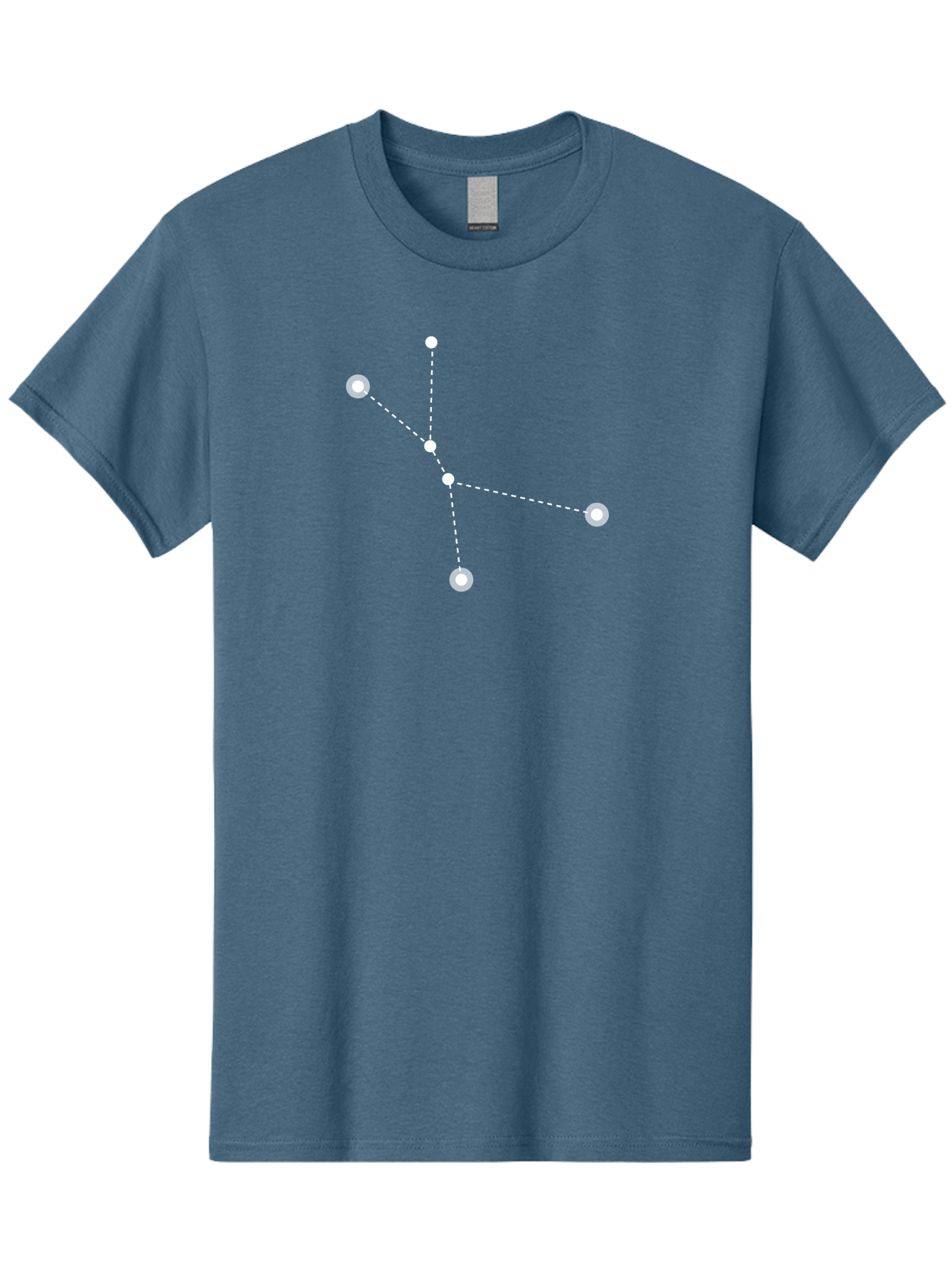Constellation-2 Men'S Graphic Tee, 100% Cotton, Comfortable Casual Summer Wear, Machine Washable, Constellation Pattern, Five-Pointed Star, Dotted Lines, White Dots, Glowing Effect, Minimalist Design, Simple Graphics, Abstract Representation, Aac281 25
