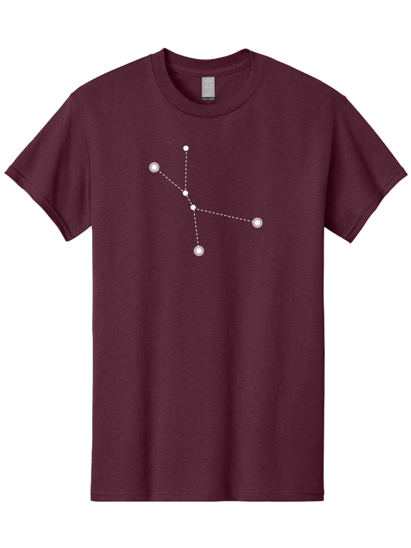 Constellation-2 Men'S Graphic Tee, 100% Cotton, Comfortable Casual Summer Wear, Machine Washable, Constellation Pattern, Five-Pointed Star, Dotted Lines, White Dots, Glowing Effect, Minimalist Design, Simple Graphics, Abstract Representation, Aac281 21