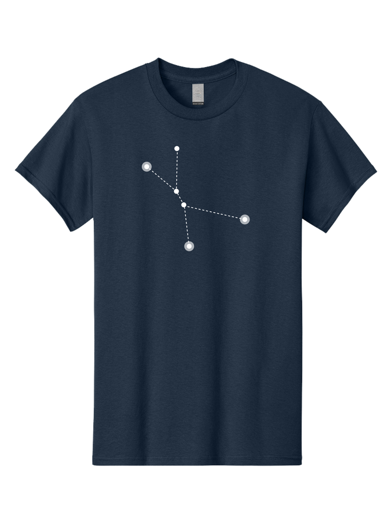 Constellation-2 Men'S Graphic Tee, 100% Cotton, Comfortable Casual Summer Wear, Machine Washable, Constellation Pattern, Five-Pointed Star, Dotted Lines, White Dots, Glowing Effect, Minimalist Design, Simple Graphics, Abstract Representation, Aac281 23