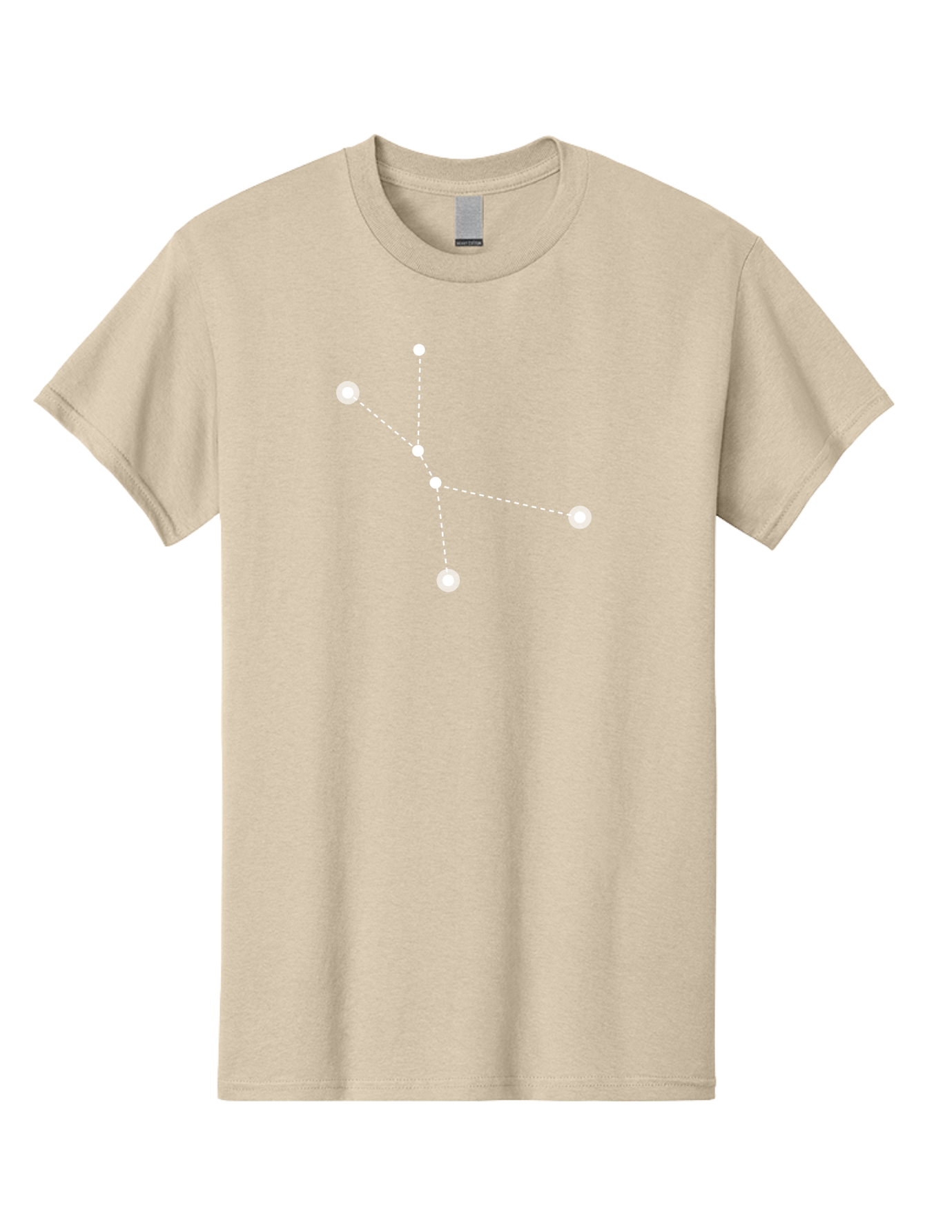 Constellation-2 Men'S Graphic Tee, 100% Cotton, Comfortable Casual Summer Wear, Machine Washable, Constellation Pattern, Five-Pointed Star, Dotted Lines, White Dots, Glowing Effect, Minimalist Design, Simple Graphics, Abstract Representation, Aac281 7