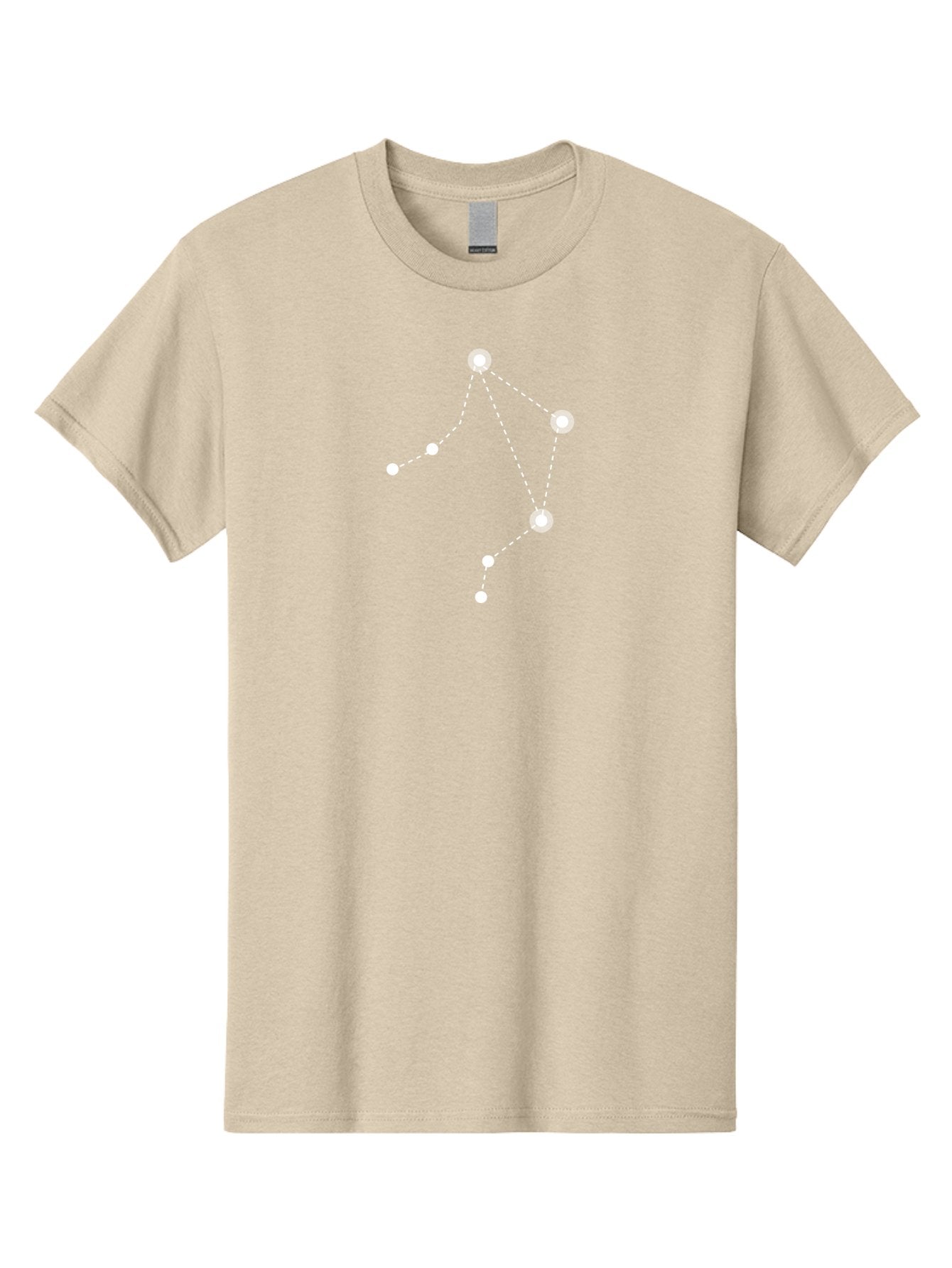 Constellation-3 Men'S Graphic Tee, 100% Cotton, Comfortable Casual Summer Wear, Machine Washable, Constellation Pattern, Stars Connected By Dotted Lines, White Stars, Celestial Map, Astronomy Symbol, Night Sky Representation, Simple Graphics, Aac282 3