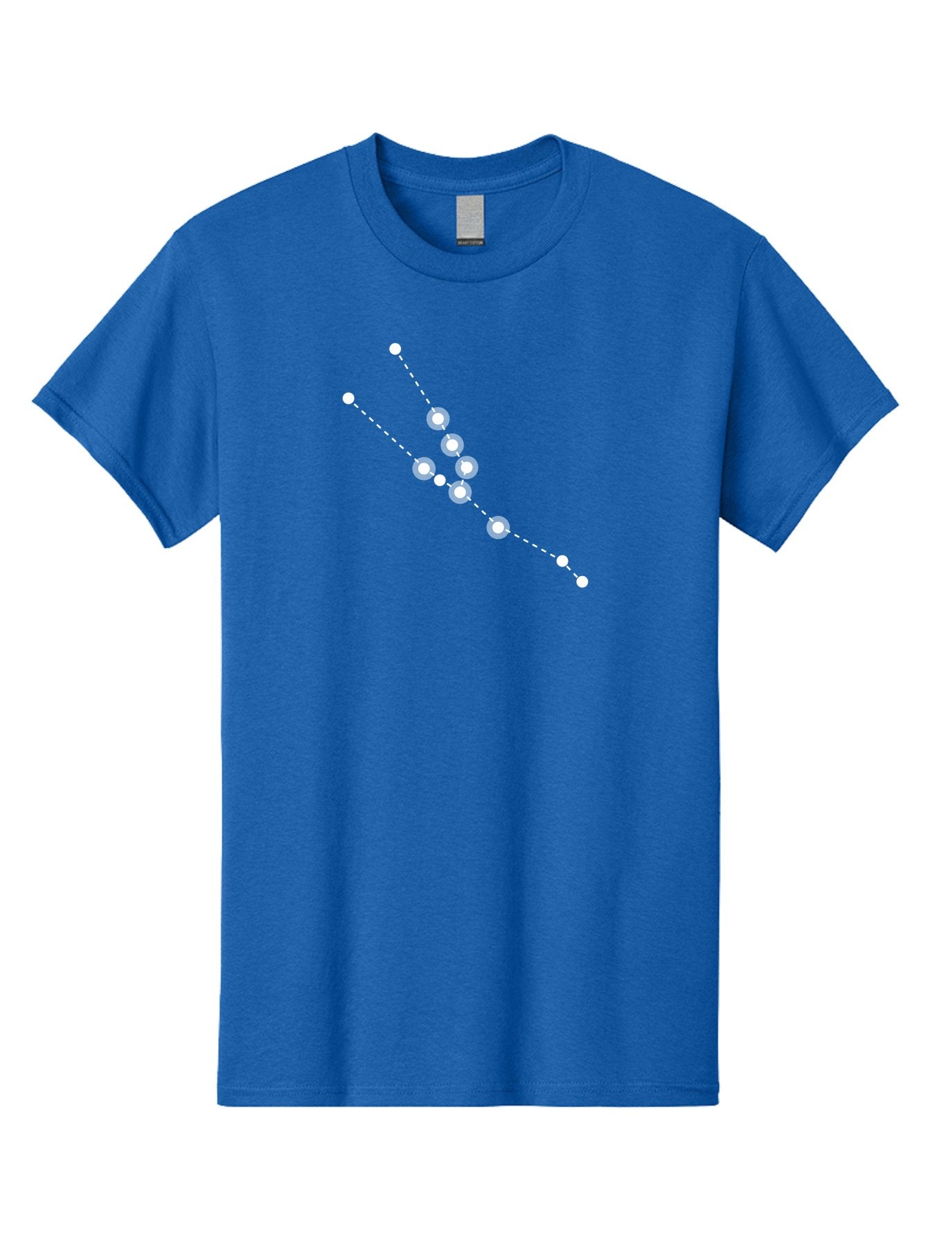 Constellation-5 Men'S Graphic Tee, 100% Cotton, Comfortable Casual Summer Wear, Machine Washable, Dotted Lines, White Dots, Constellation Pattern, Astronomical Illustration, Celestial Navigation, Night Sky Scenery, Stars Aligned Aac284 15