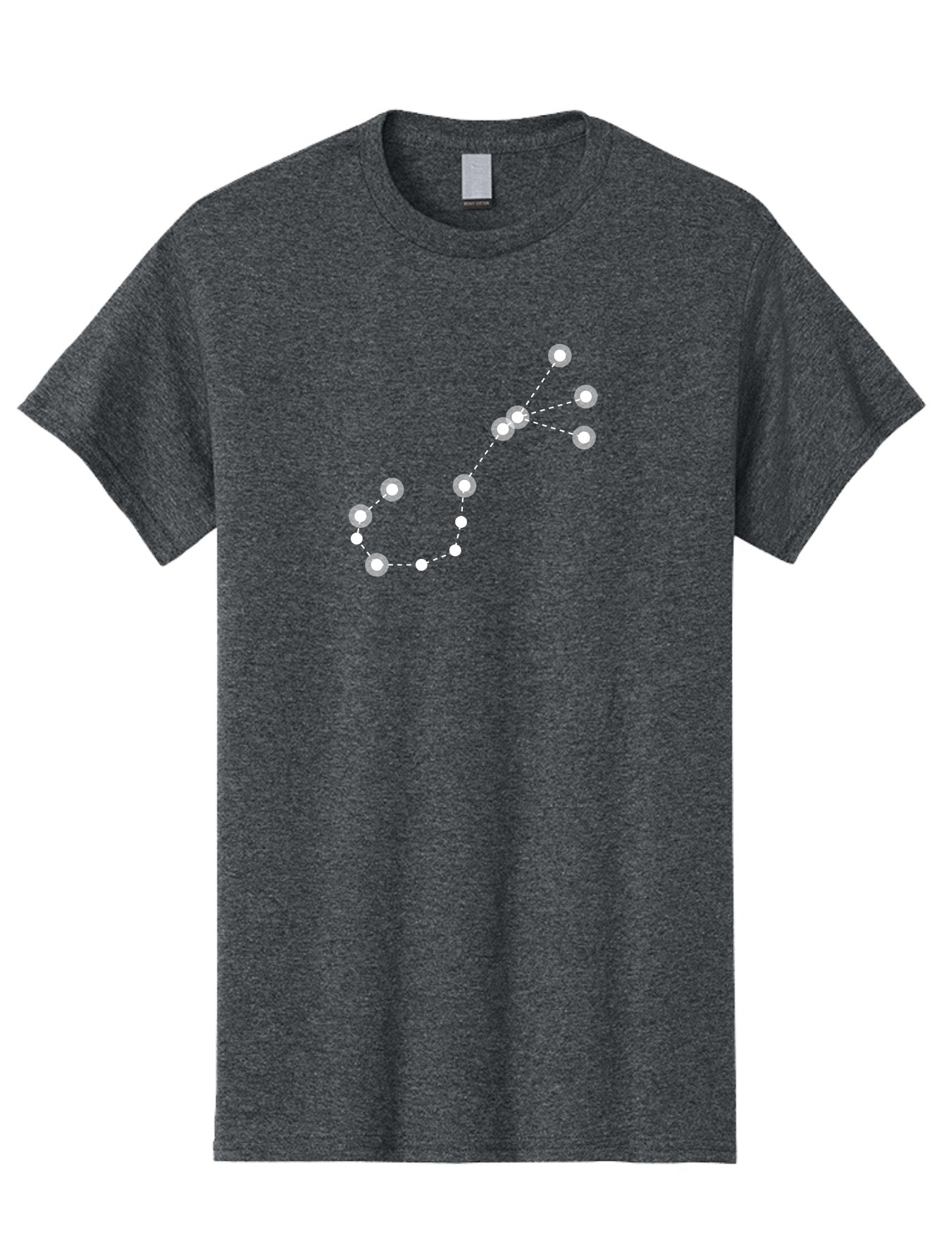 Constellation-Pattern-3 Men'S Graphic Tee, 100% Cotton, Comfortable Casual Summer Wear, Machine Washable, Constellation Pattern, Stars Connected By Dotted Lines, Astronomy, Space, Glowing Orbs, Celestial Navigation, Night Sky Aac287