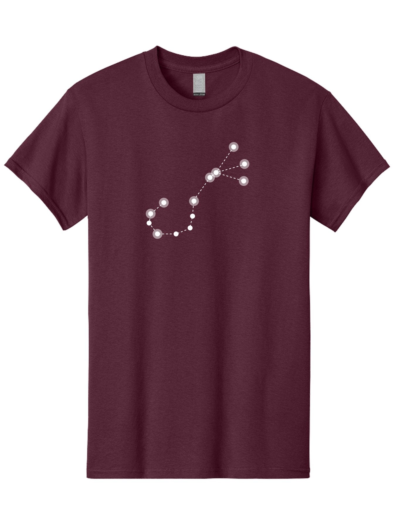 Constellation-Pattern-3 Men'S Graphic Tee, 100% Cotton, Comfortable Casual Summer Wear, Machine Washable, Constellation Pattern, Stars Connected By Dotted Lines, Astronomy, Space, Glowing Orbs, Celestial Navigation, Night Sky Aac287 5