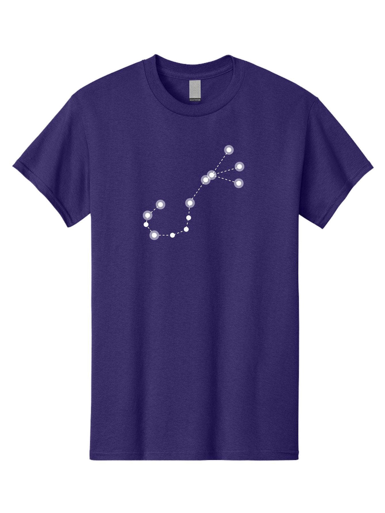 Constellation-Pattern-3 Men'S Graphic Tee, 100% Cotton, Comfortable Casual Summer Wear, Machine Washable, Constellation Pattern, Stars Connected By Dotted Lines, Astronomy, Space, Glowing Orbs, Celestial Navigation, Night Sky Aac287 7