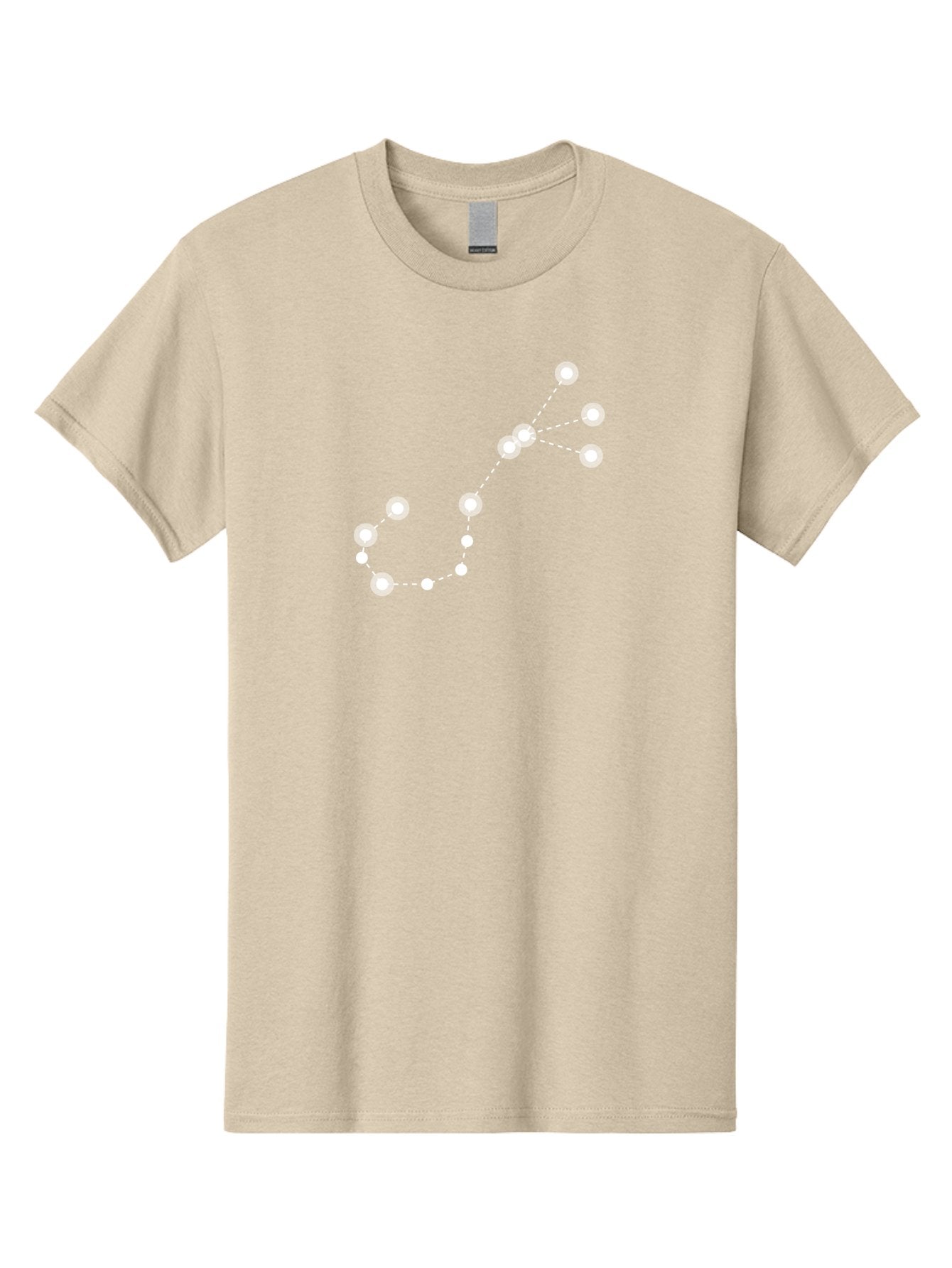 Constellation-Pattern-3 Men'S Graphic Tee, 100% Cotton, Comfortable Casual Summer Wear, Machine Washable, Constellation Pattern, Stars Connected By Dotted Lines, Astronomy, Space, Glowing Orbs, Celestial Navigation, Night Sky Aac287